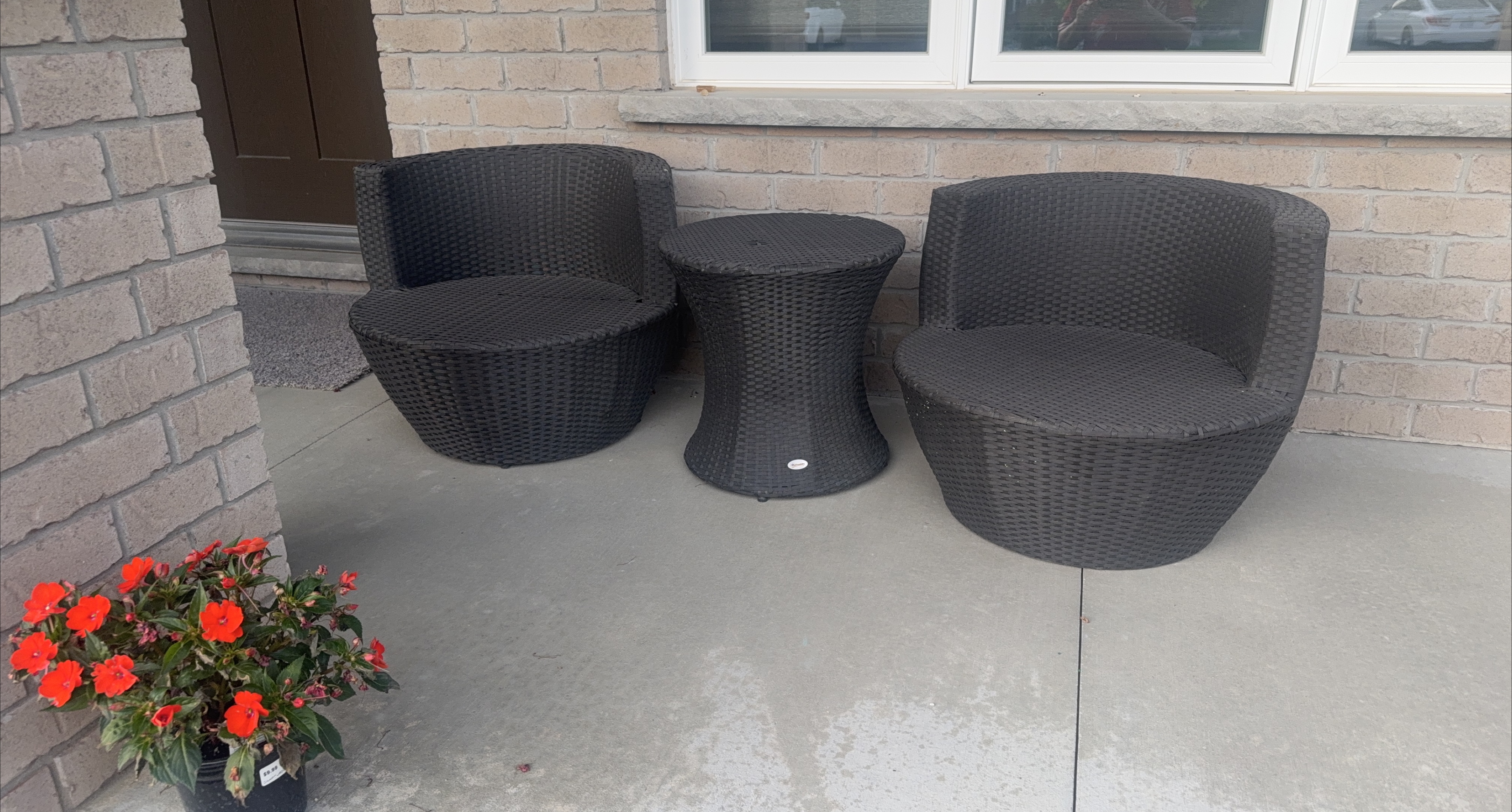 Outdoor Wicker Patio Set - 2 Chairs & Table thumbnail