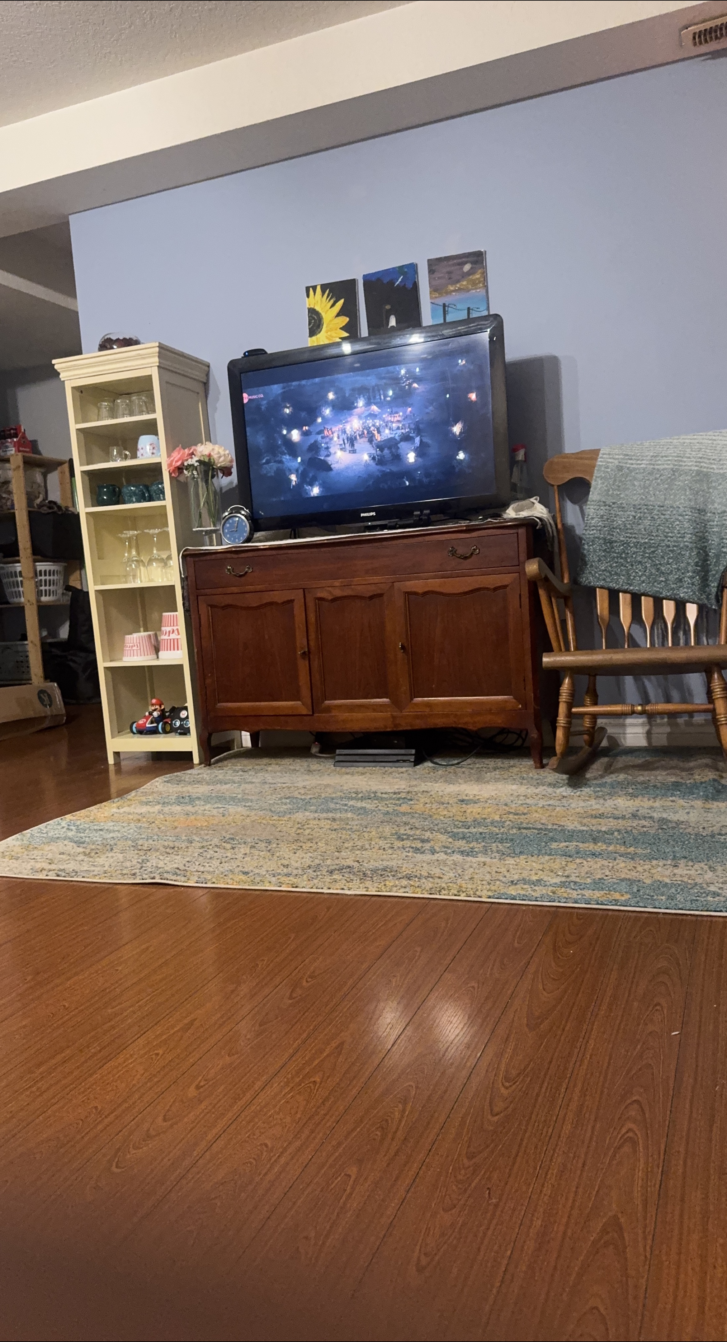 Wooden TV Stand with Doors thumbnail