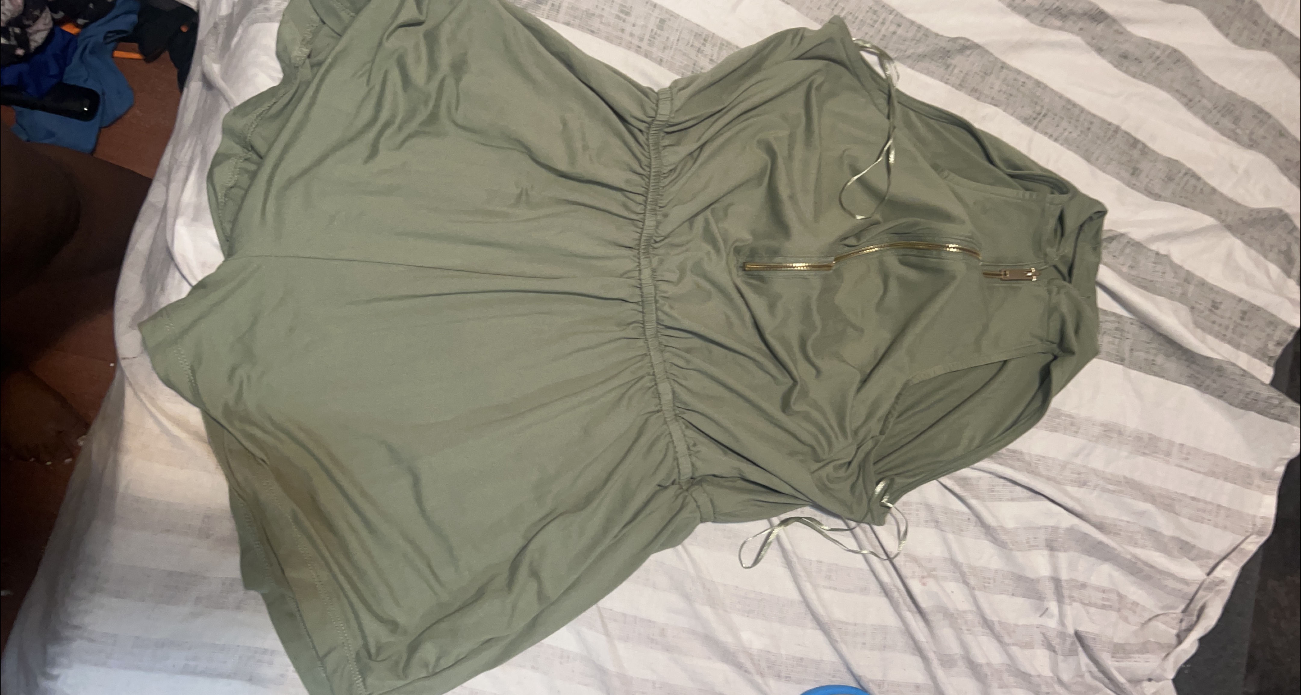 Green Dress with Gold Zipper thumbnail