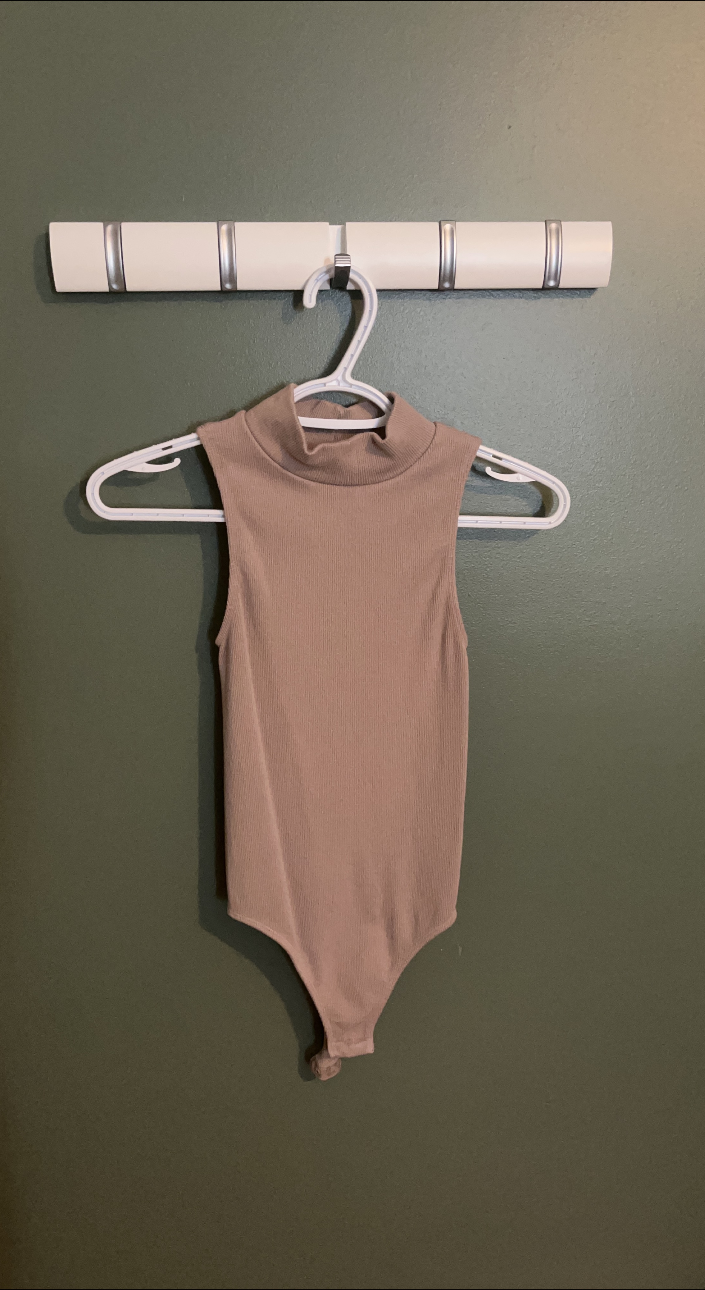 Ribbed Mock Neck Sleeveless Bodysuit thumbnail