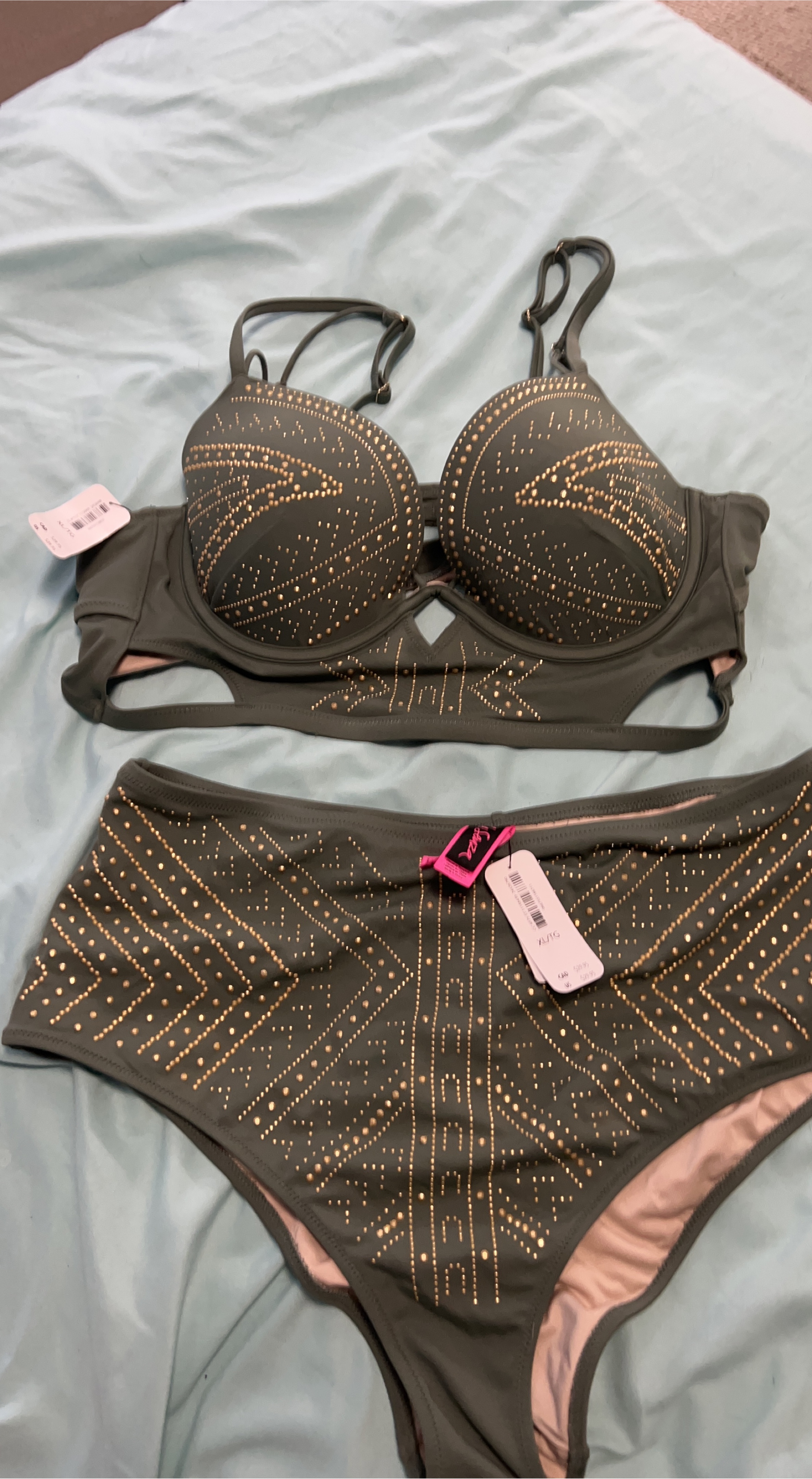 NEW with tags Victoria's Secret Olive Green Bikini Set - XL/TG thumbnail