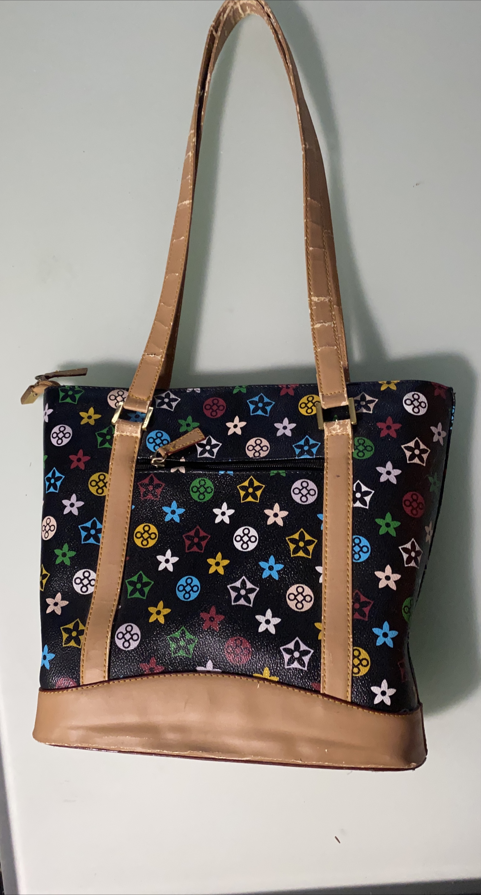 Tote Bag with Colourful Star Pattern thumbnail