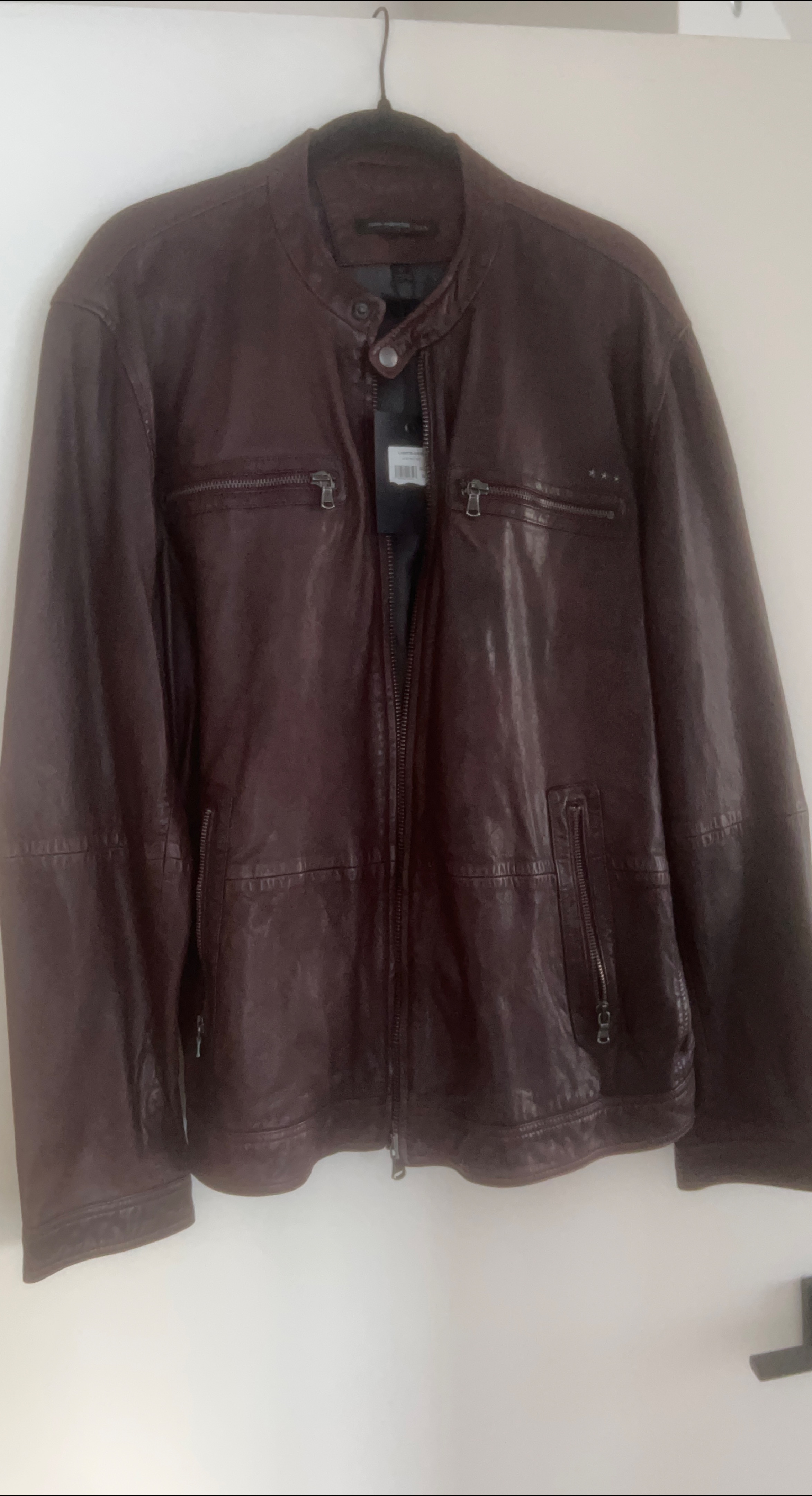 John Varvatos Leather Jacket - XL thumbnail