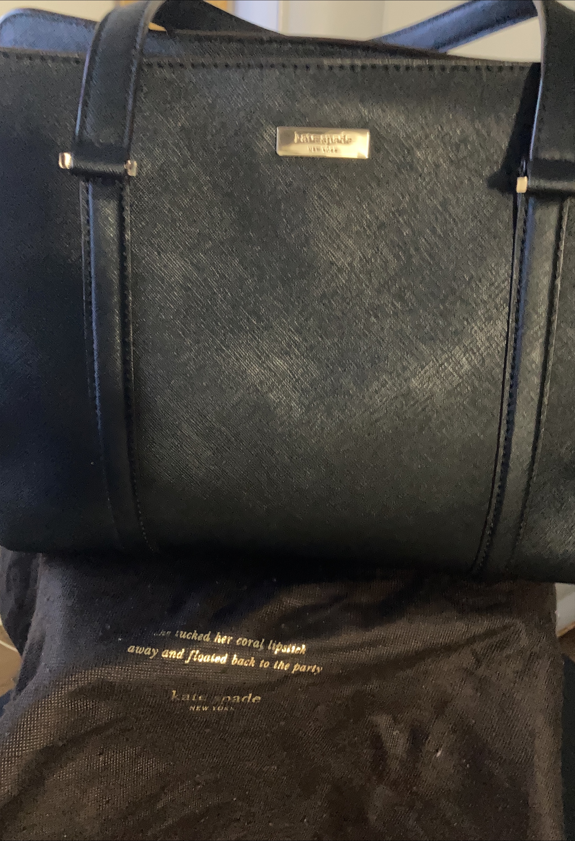 Kate Spade Black Tote Bag thumbnail