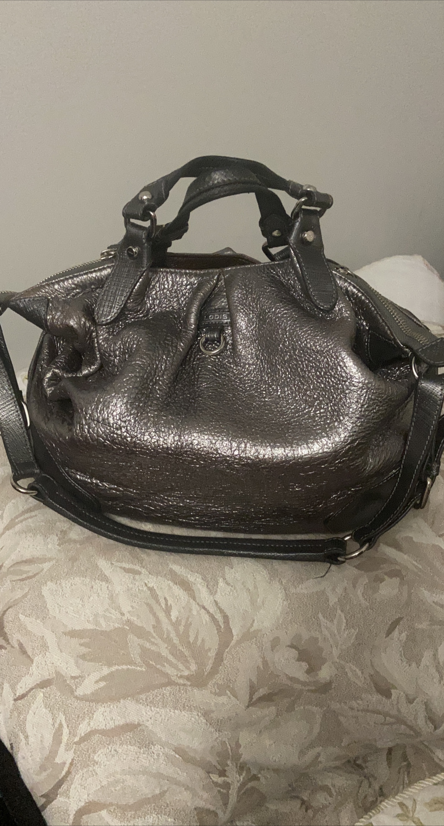 Lodis Satchel Bag - Metallic Grey thumbnail