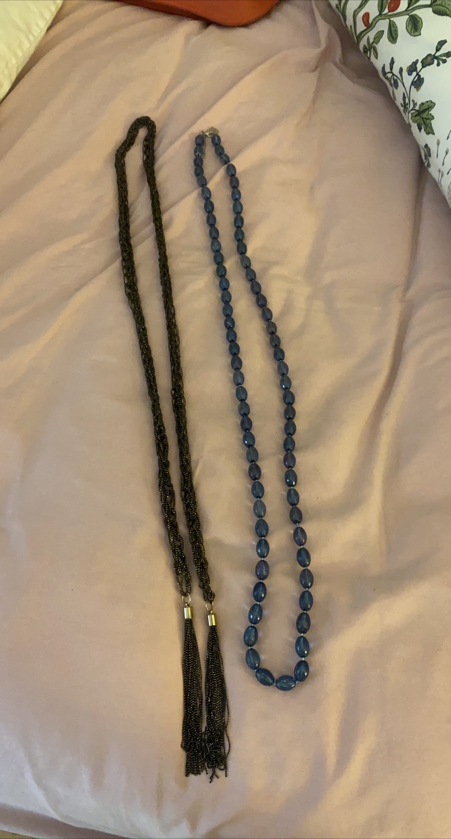 Two Fashion Necklaces - Black & Blue thumbnail