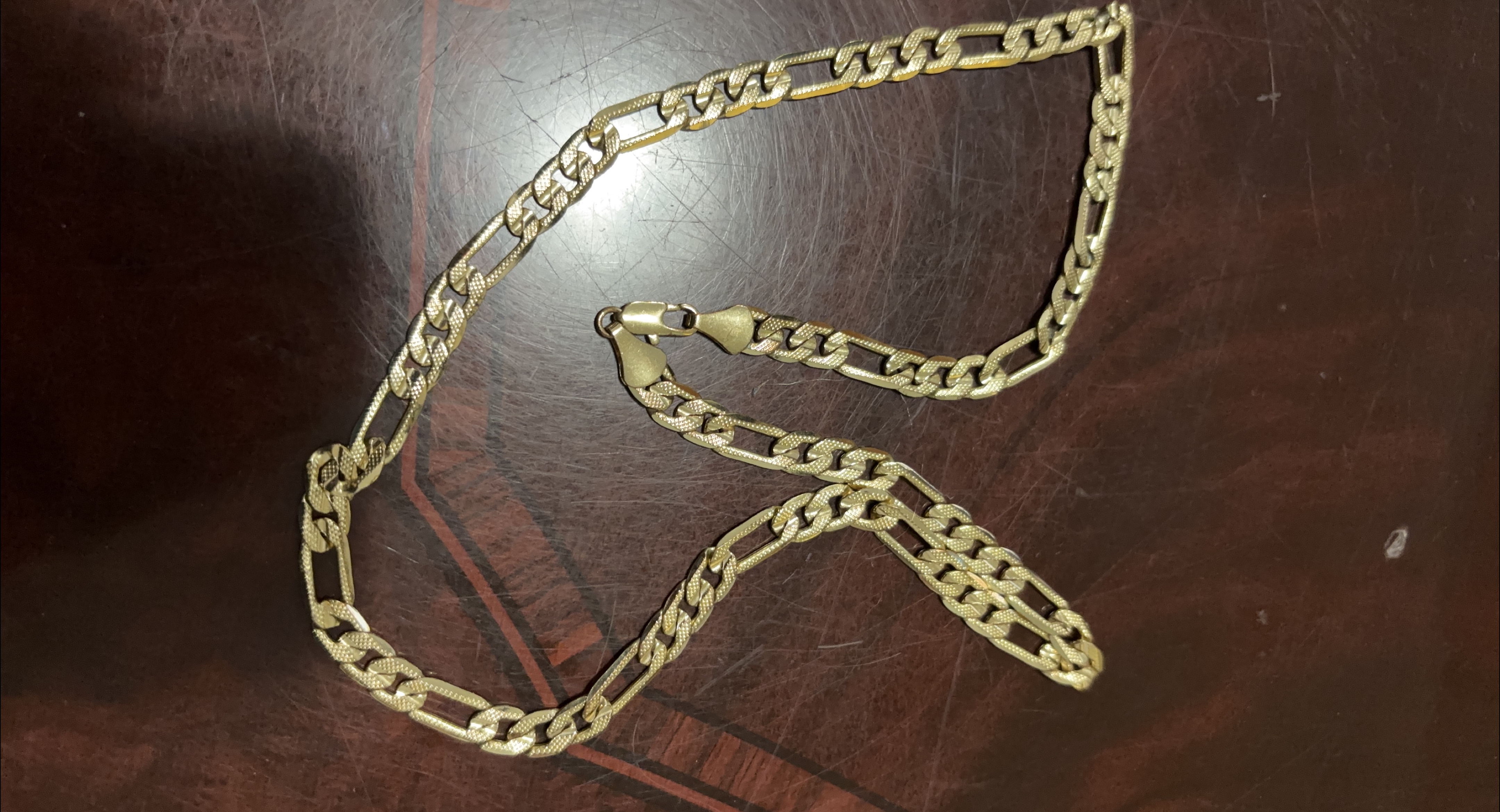 Gold Figaro Chain Necklace thumbnail