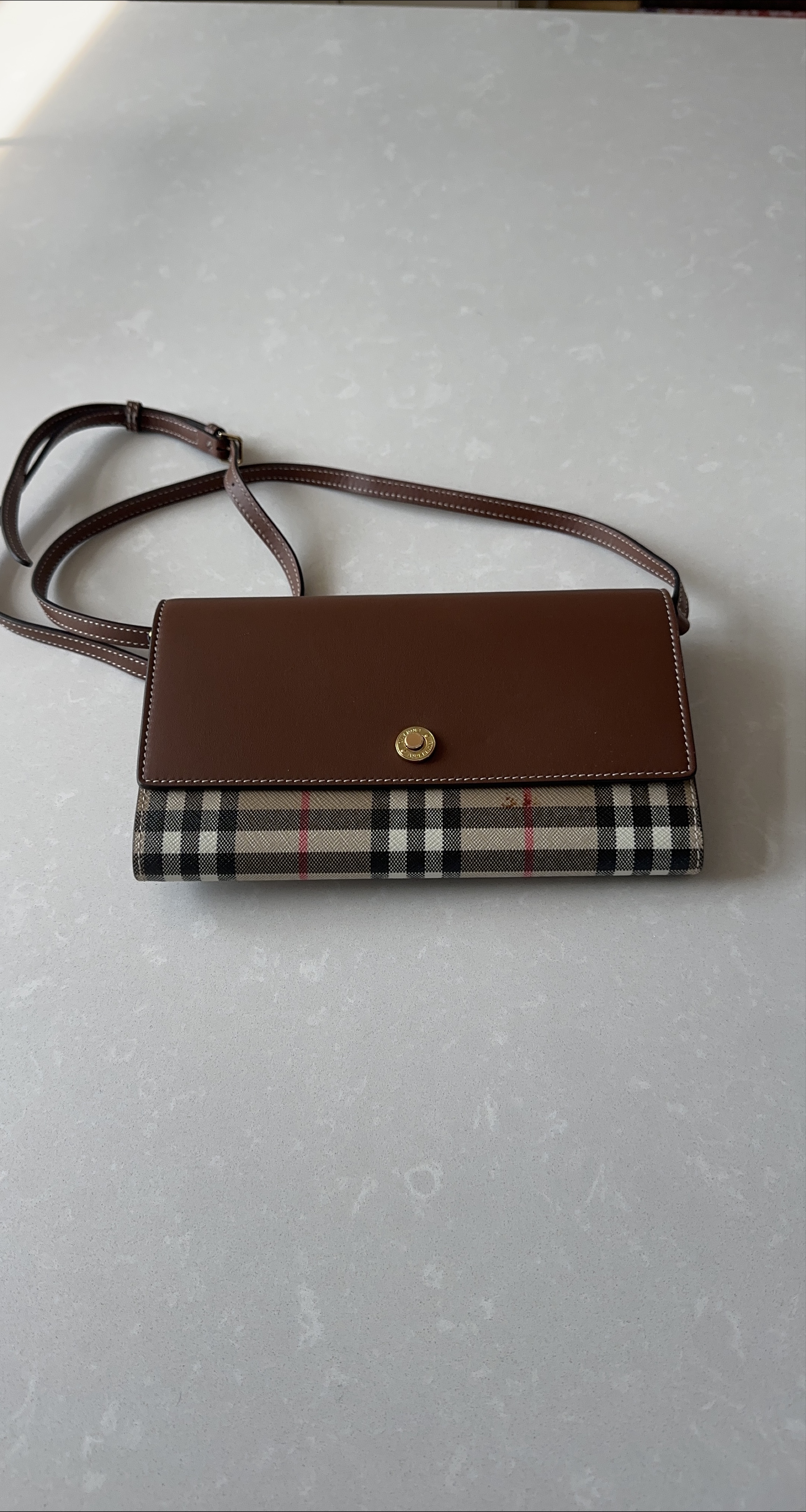 Burberry Brown Crossbody Wallet thumbnail