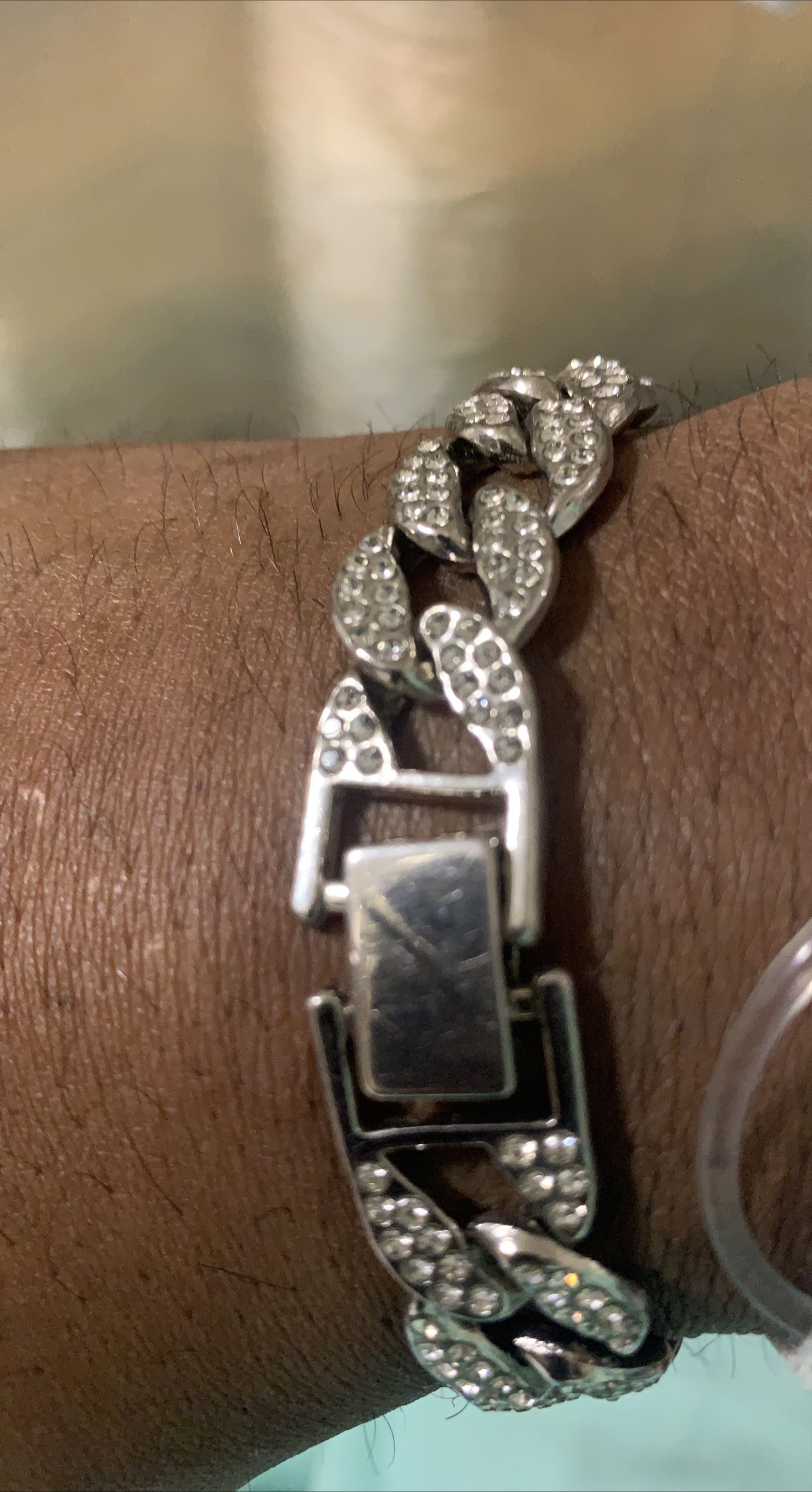 Silver Tone Rhinestone Bracelet thumbnail