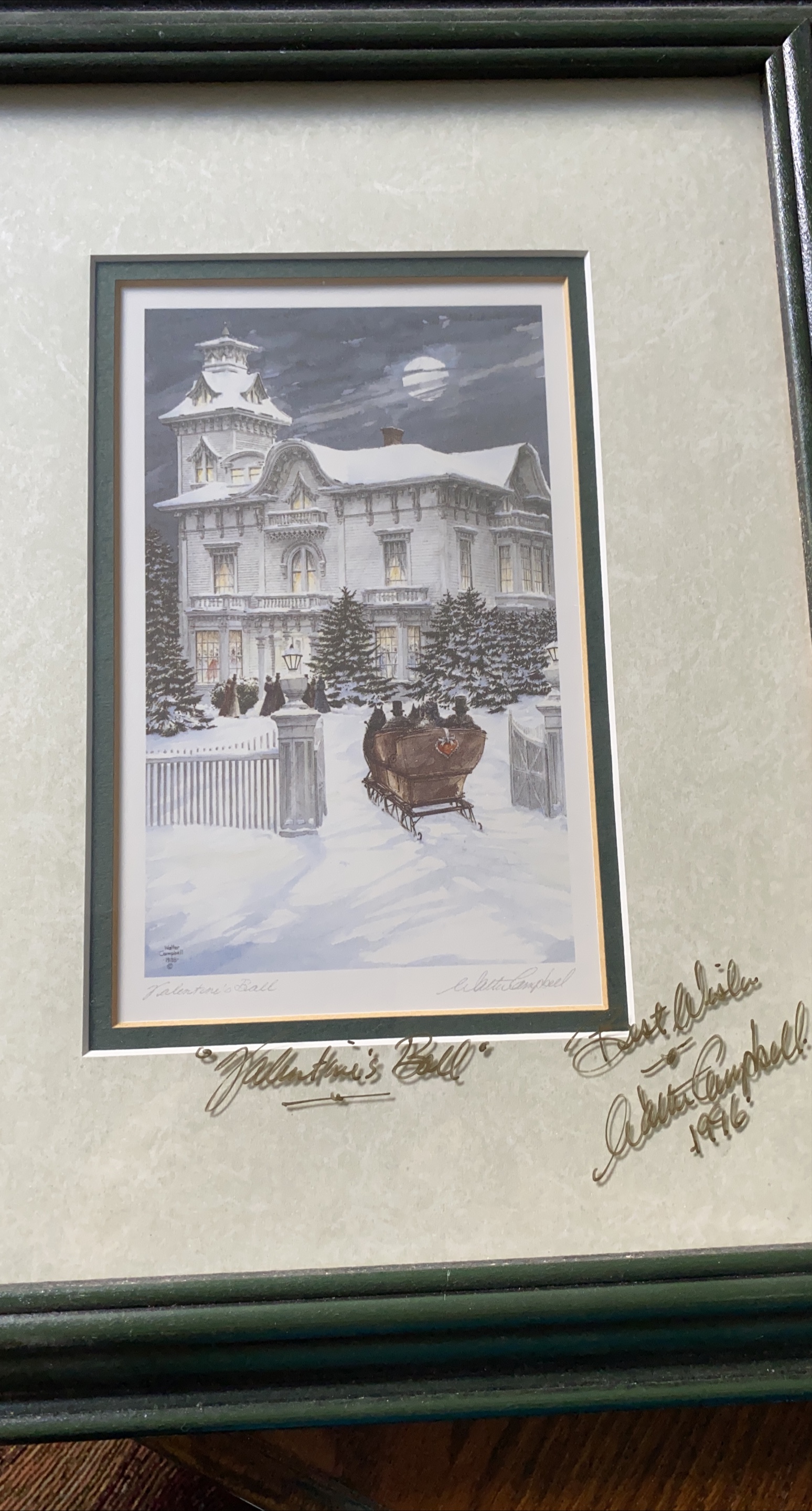 Walter Campbell "Valentine's Ball" Watercolour Print thumbnail
