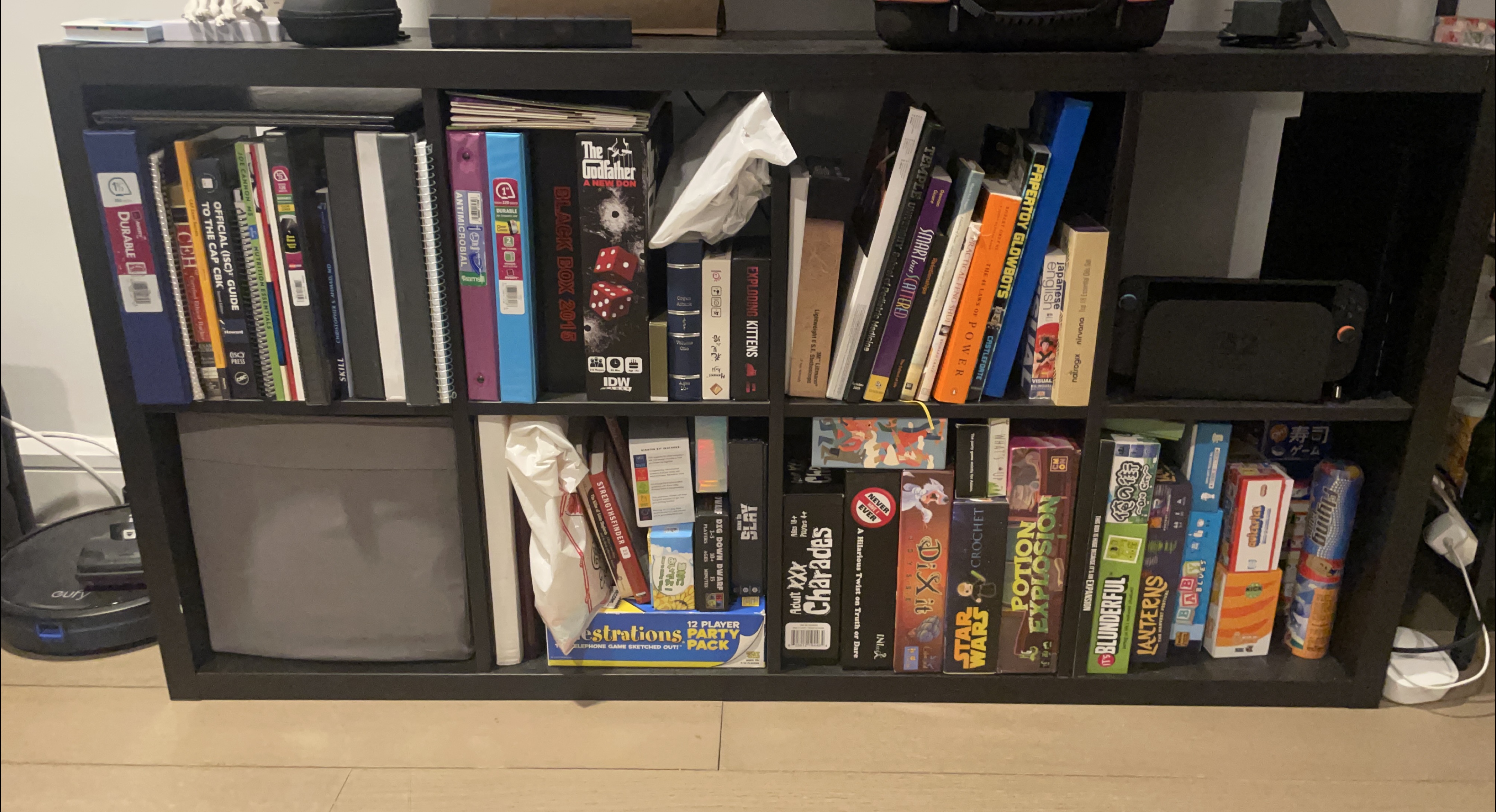 IKEA Black Shelving Unit 2x4 organizer thumbnail