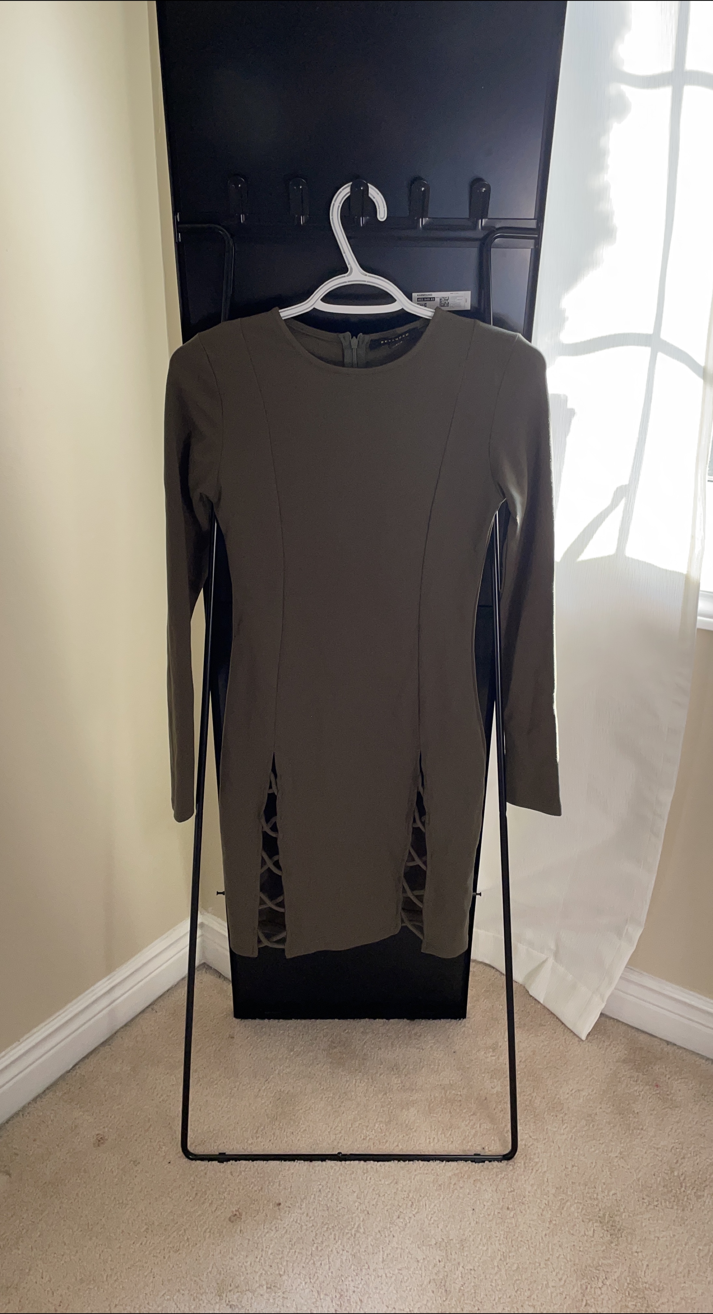 Revamped Olive Green Dress - Size Small thumbnail