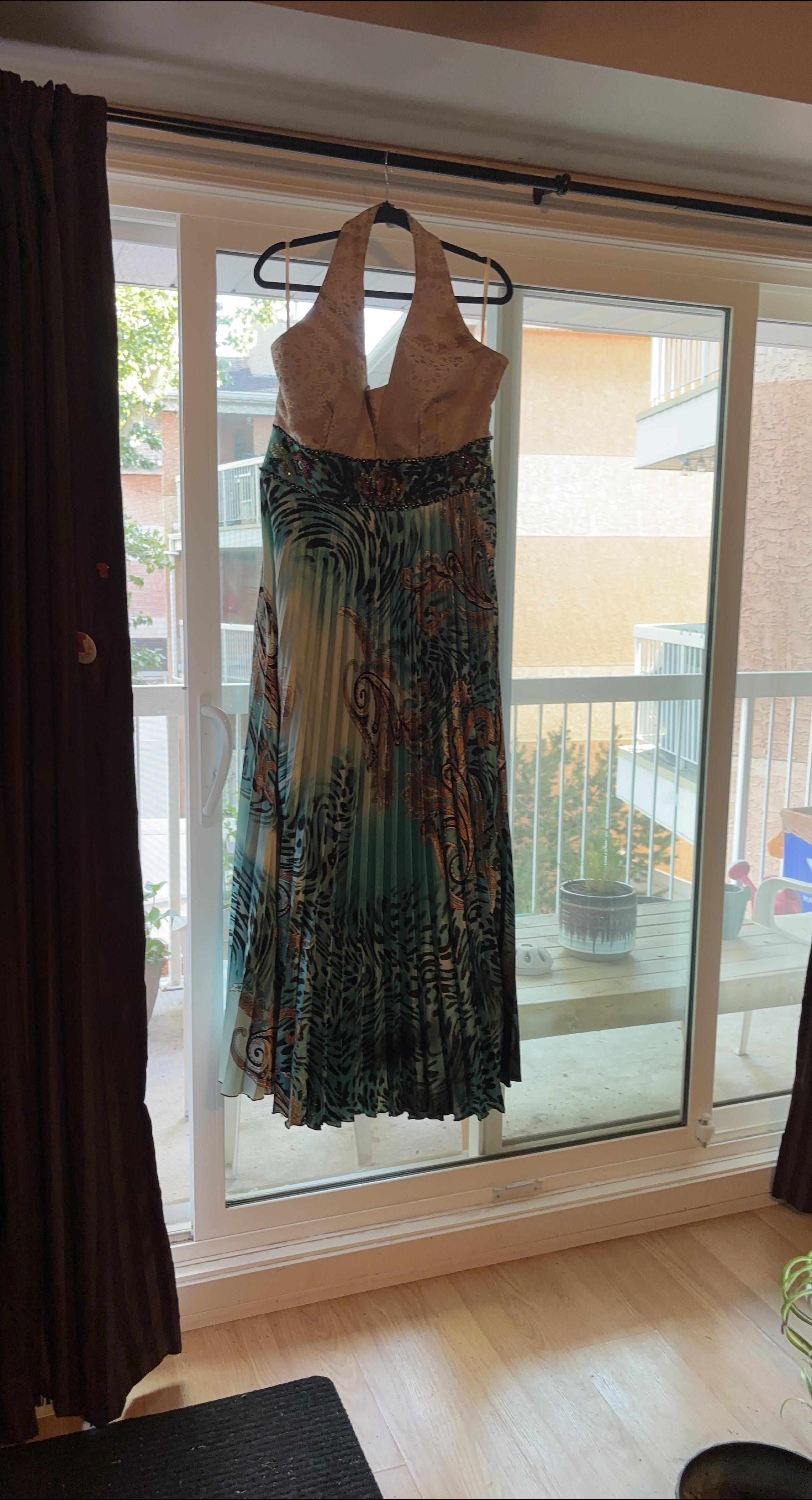 Patterned Halter Maxi Dress thumbnail