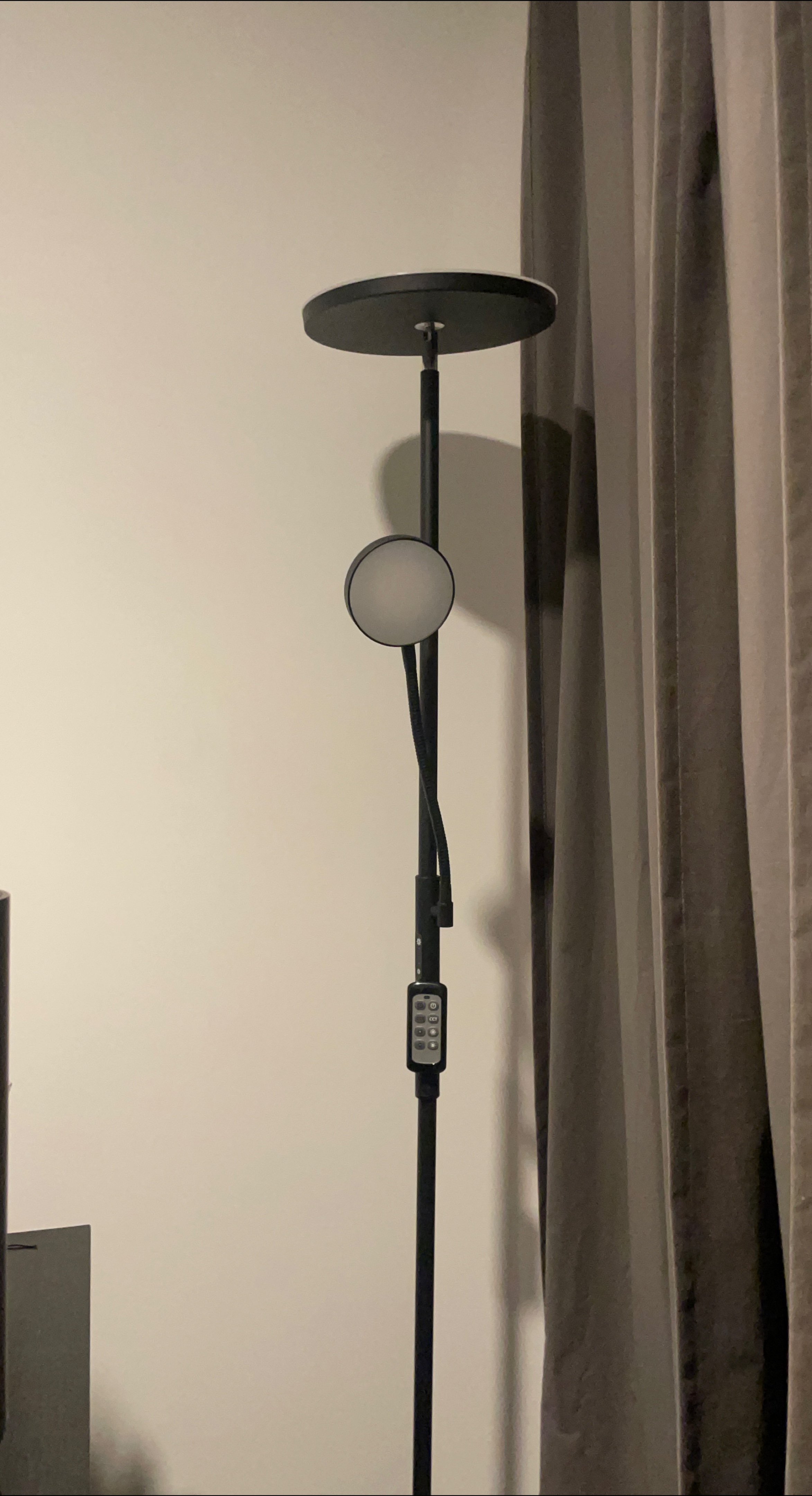 Modern Black Floor Lamp with Adjustable Light thumbnail