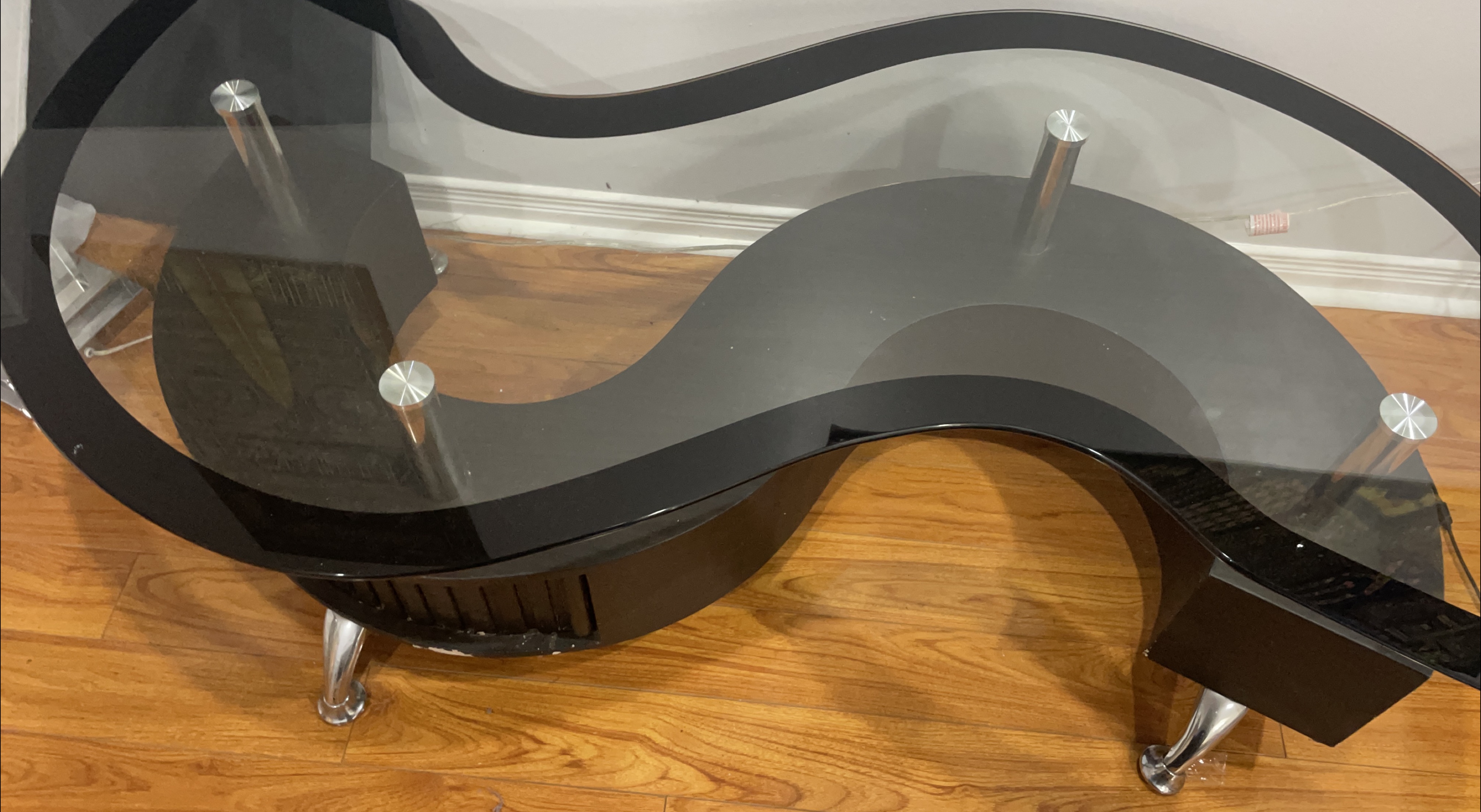 Black Glass Coffee Table thumbnail