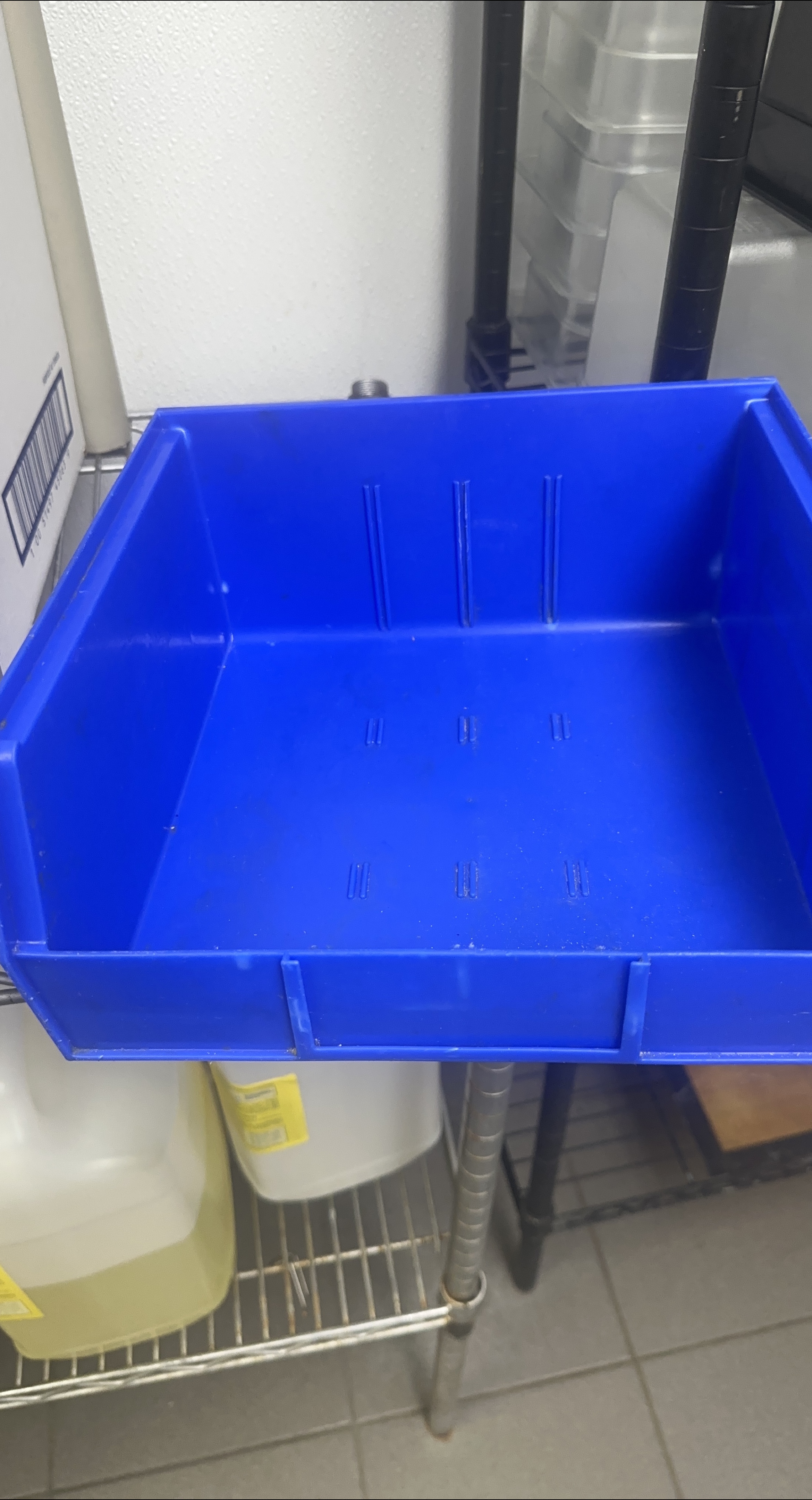 Blue Plastic Storage Bin thumbnail