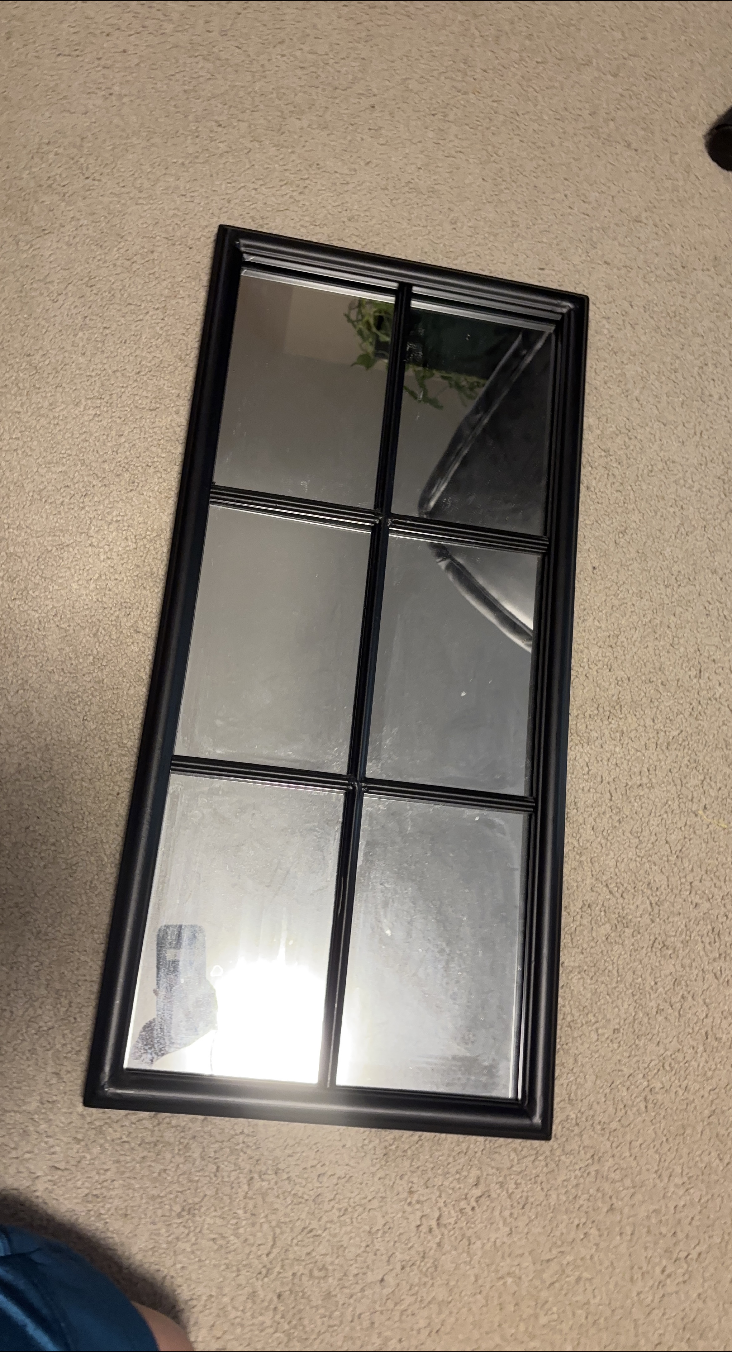Black Windowpane Mirror thumbnail