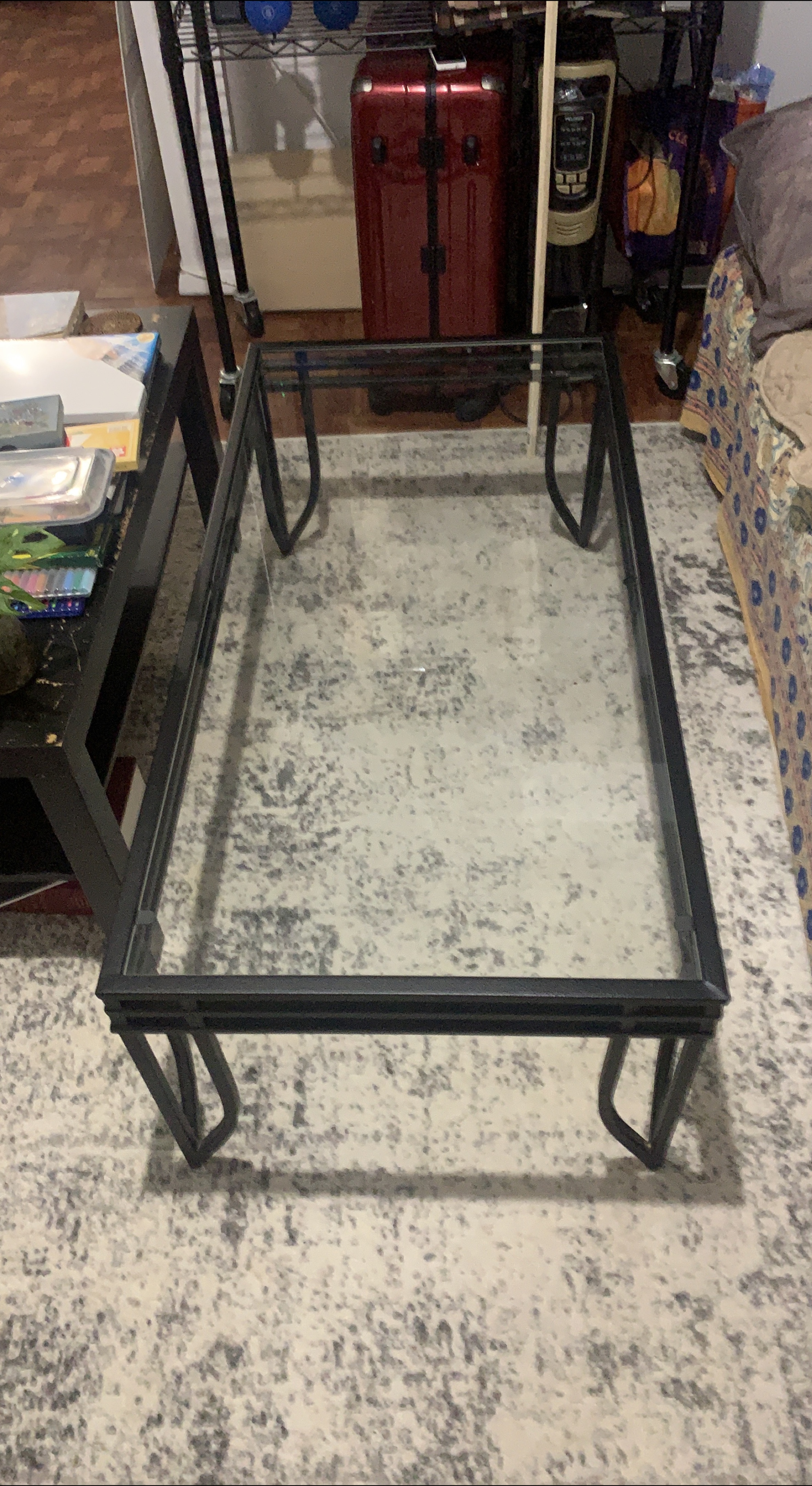 Glass Coffee Table - Black Frame thumbnail
