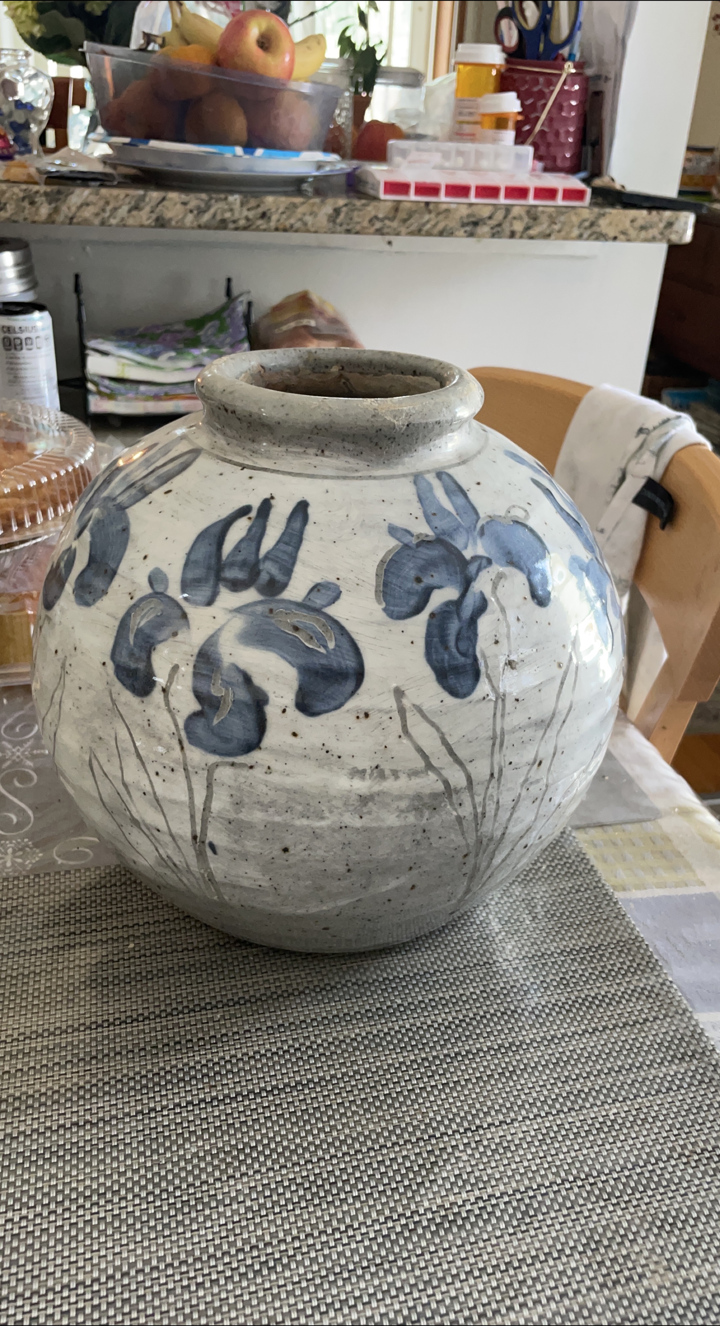 Decorative Ceramic Vase with Floral Design thumbnail