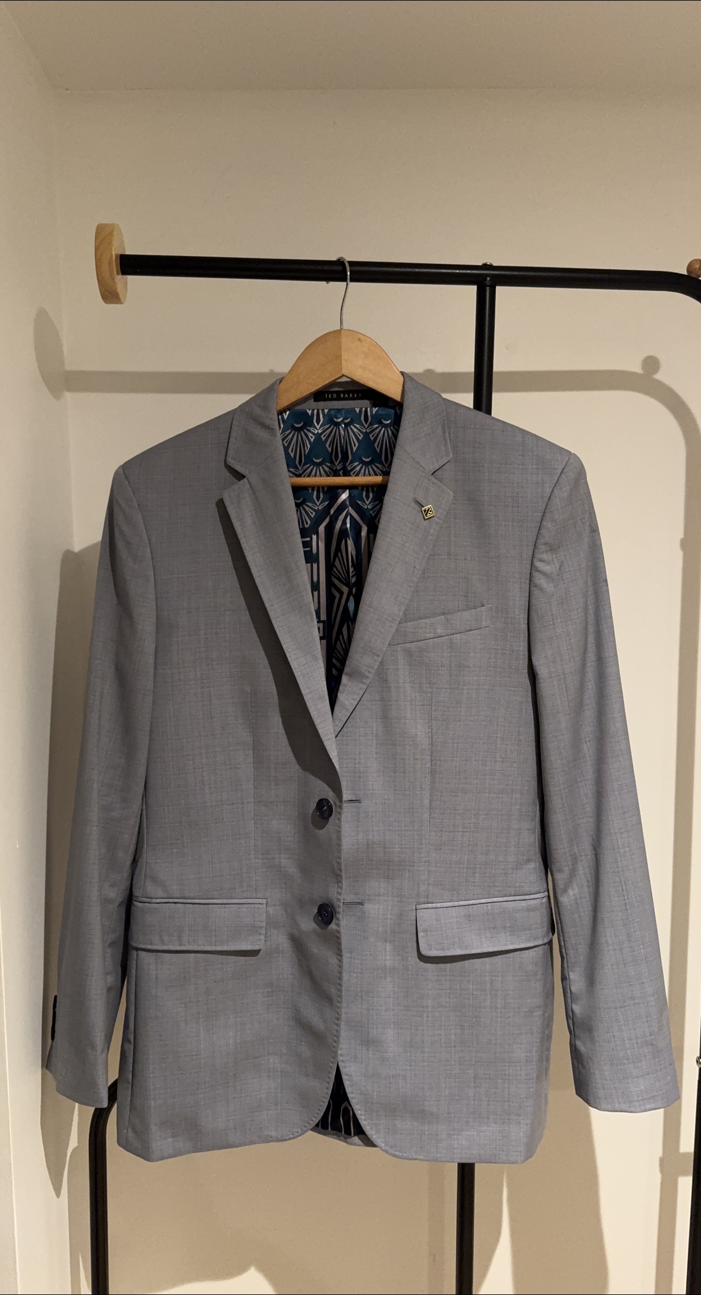 Ted Baker Light Grey/Blue Blazer thumbnail