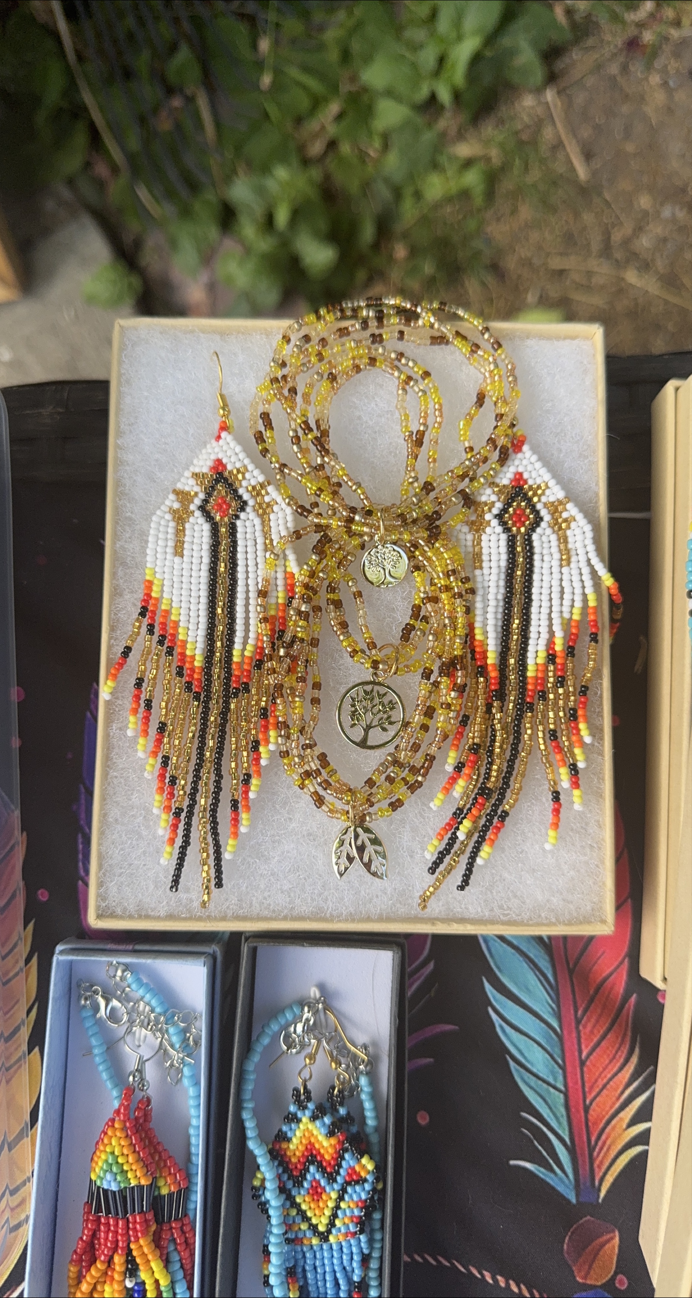 Beaded Necklace and Earring Set thumbnail