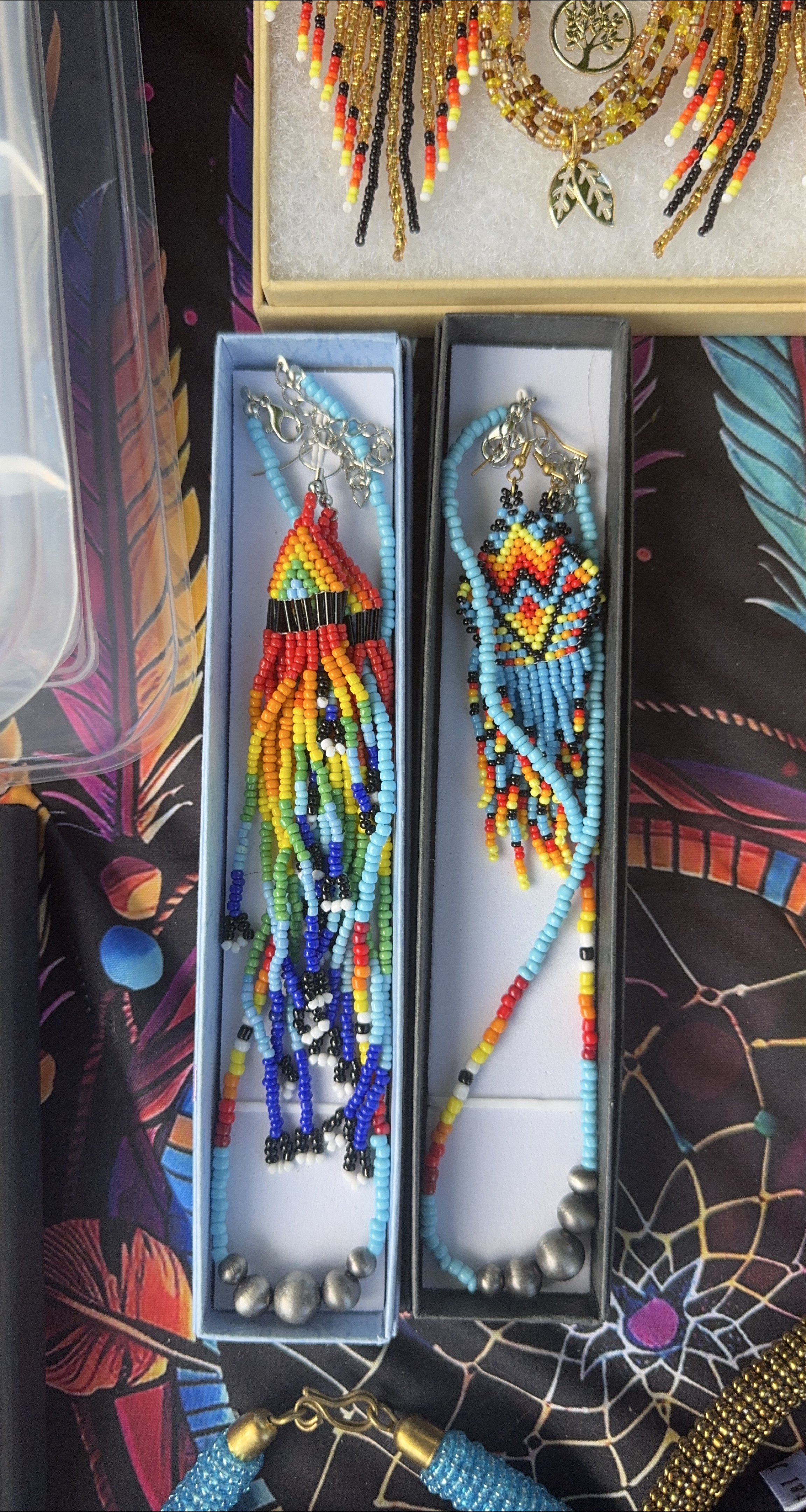 Handmade Beaded Earrings/Necklace/Bracelet Sets thumbnail