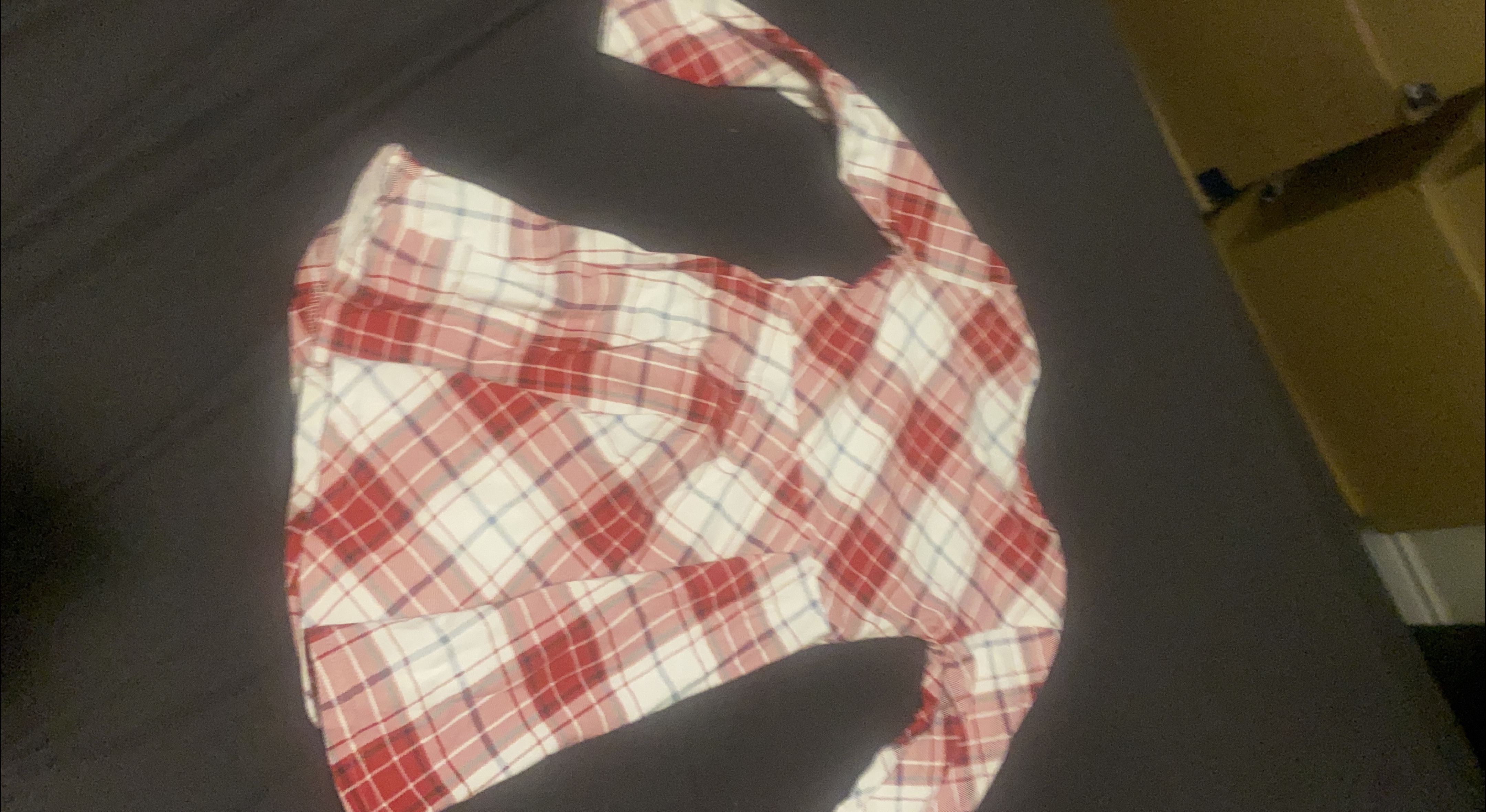 Red & White Plaid Halter Top thumbnail