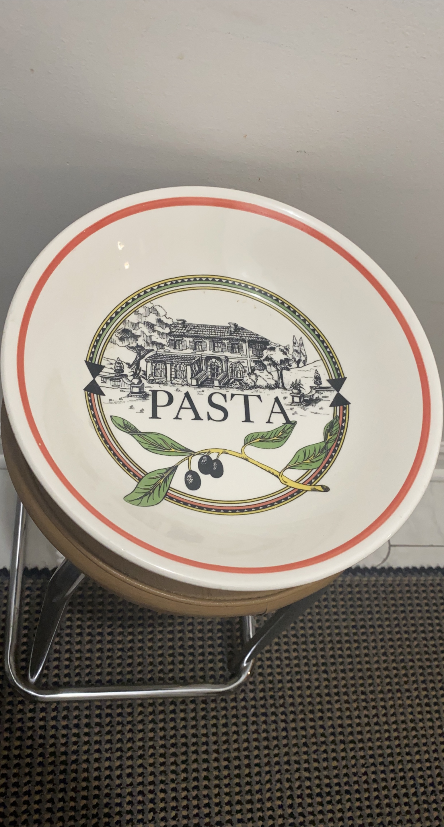 Vintage Pasta Serving Bowl 🇨🇦 Made in Italy thumbnail