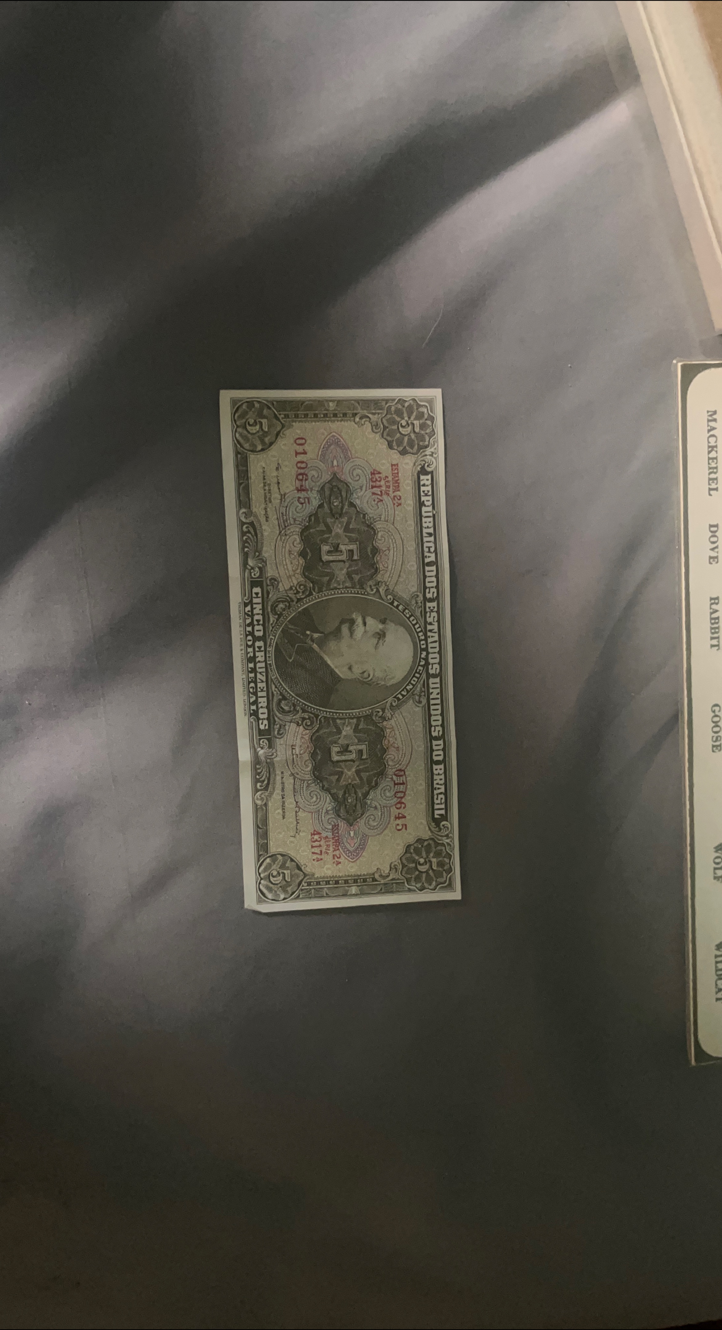 Brazilian 5 Cruzeiros Banknote thumbnail
