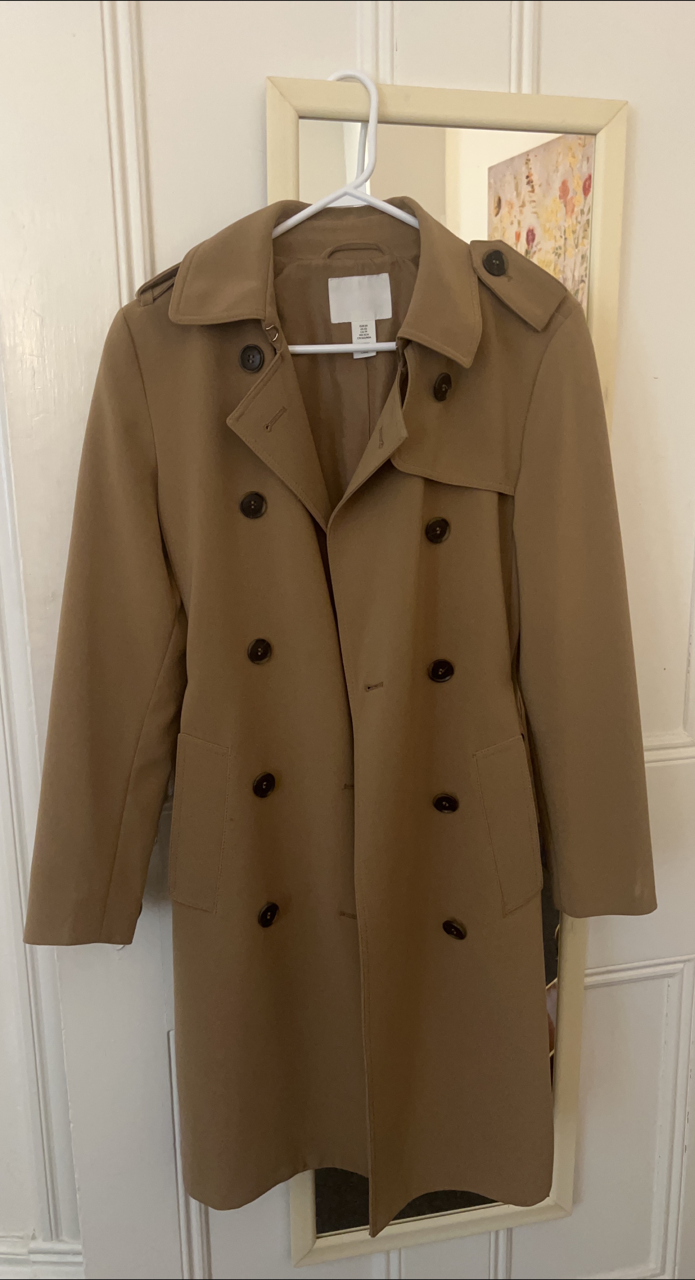 H&M Tan Trench Coat thumbnail