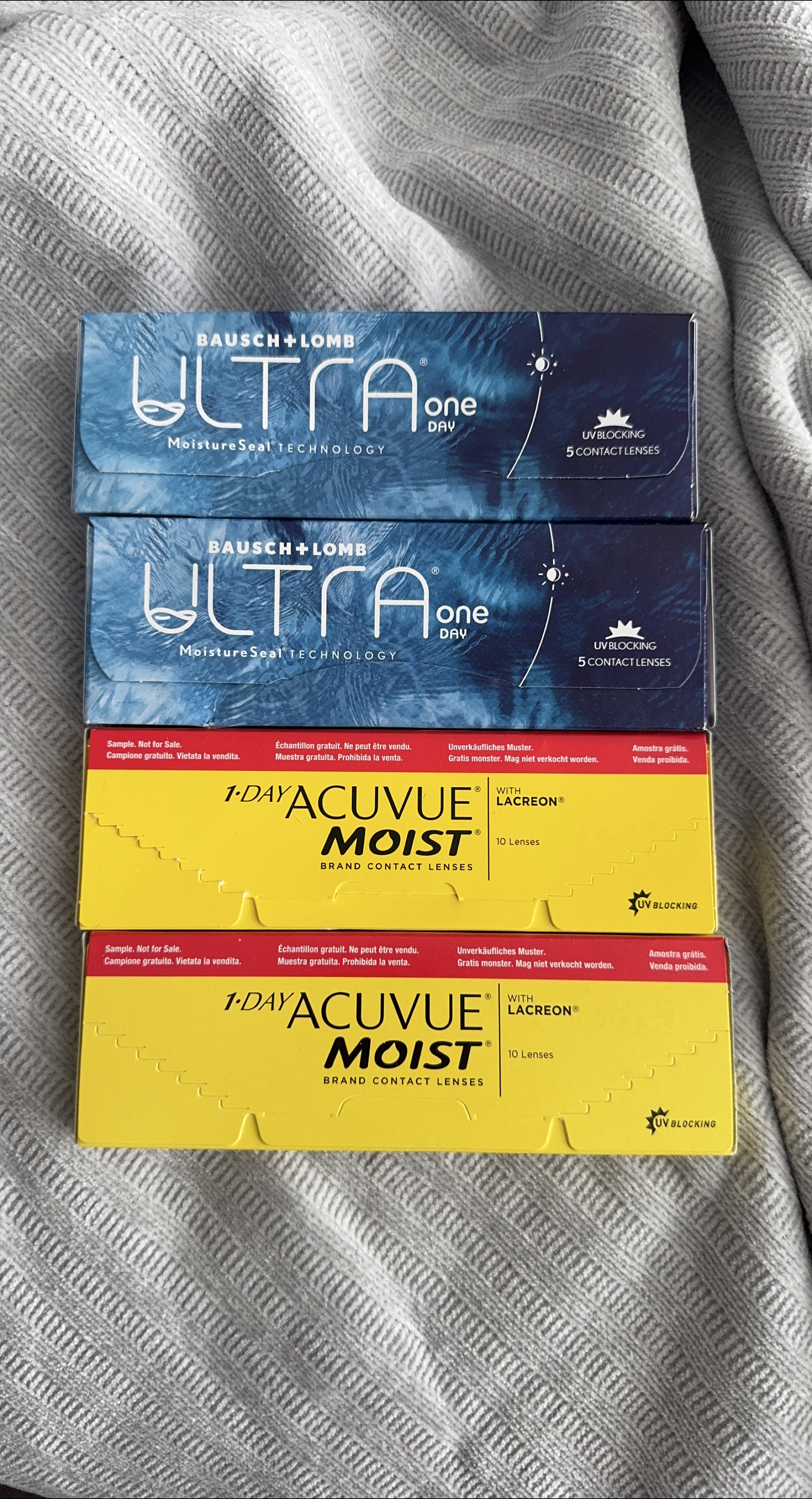 Contact Lenses: Acuvue Moist & Bausch+Lomb Ultra One Day thumbnail