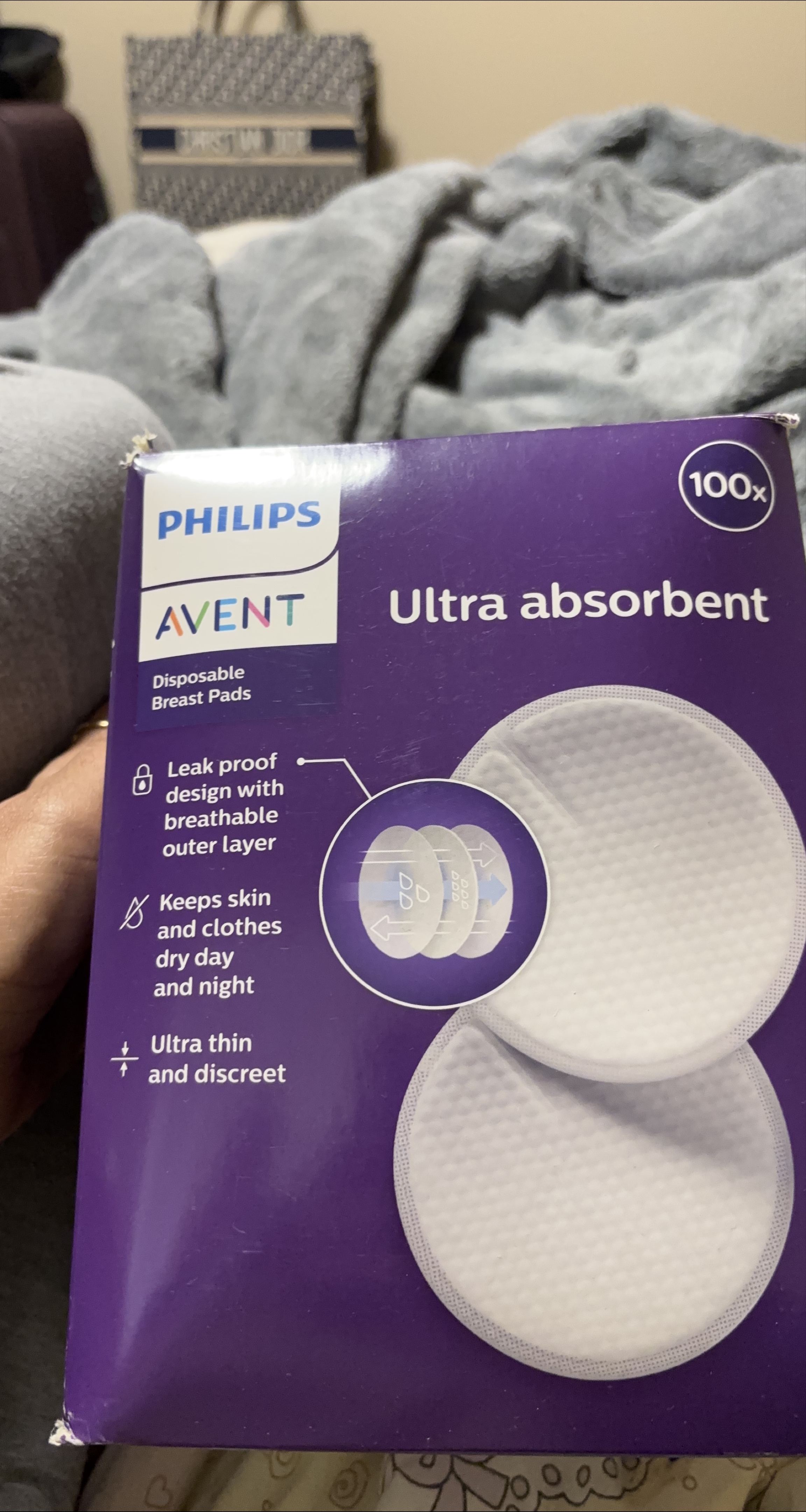 Philips Avent Ultra Absorbent Disposable Breast Pads - 100x thumbnail
