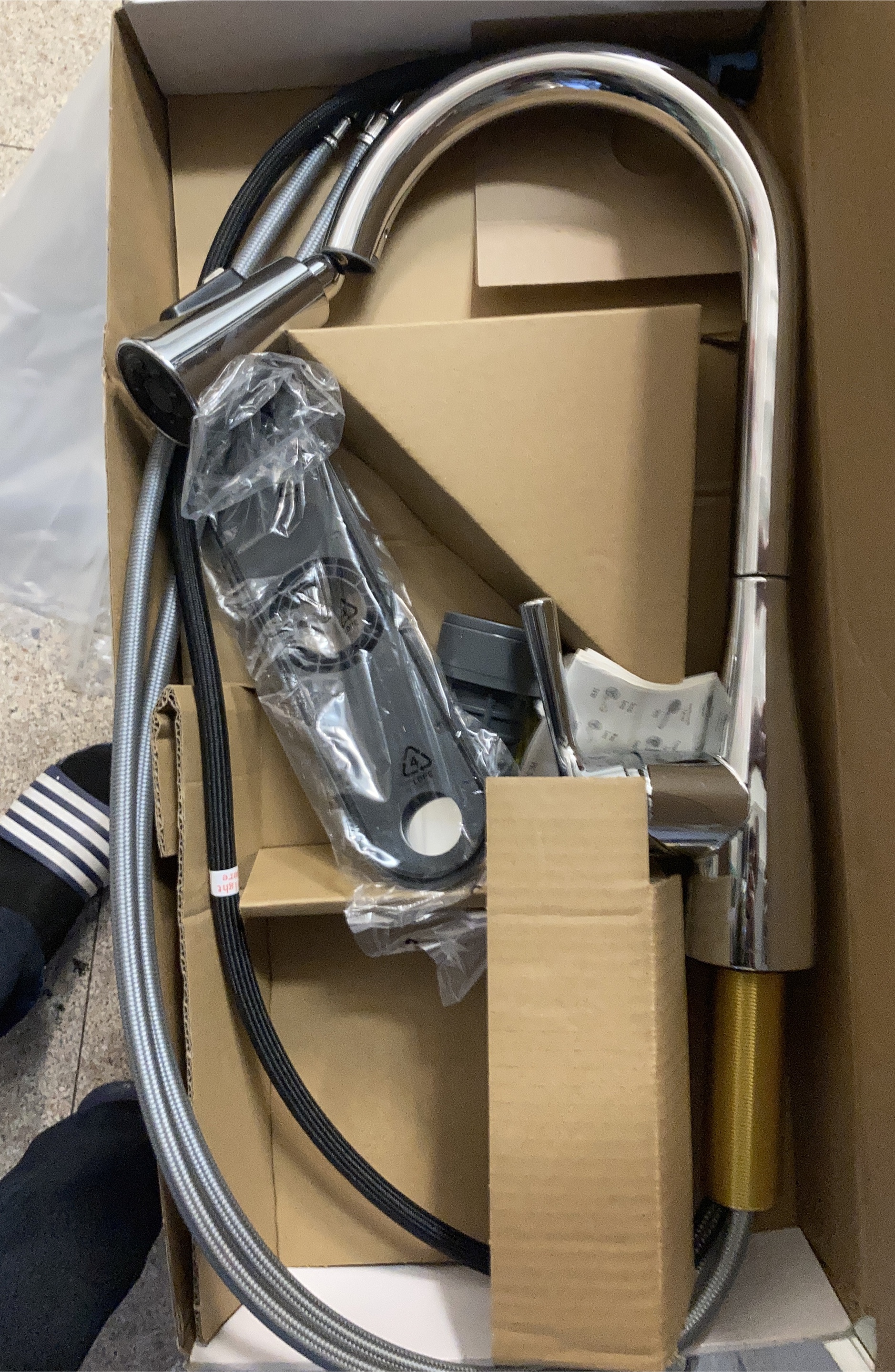New Chrome Kitchen Faucet with Accessories thumbnail