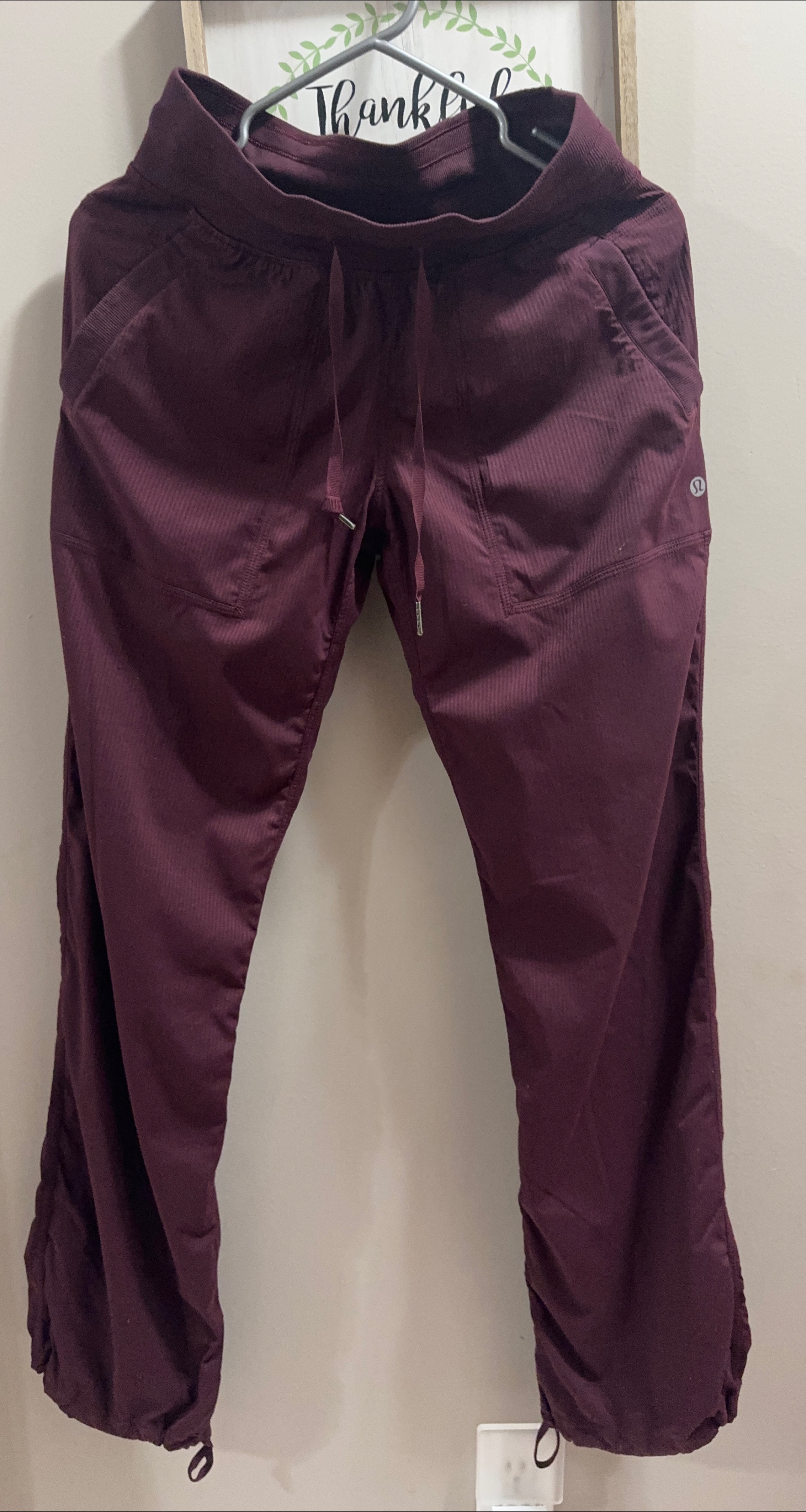 Lululemon Burgundy Jogger Pants thumbnail