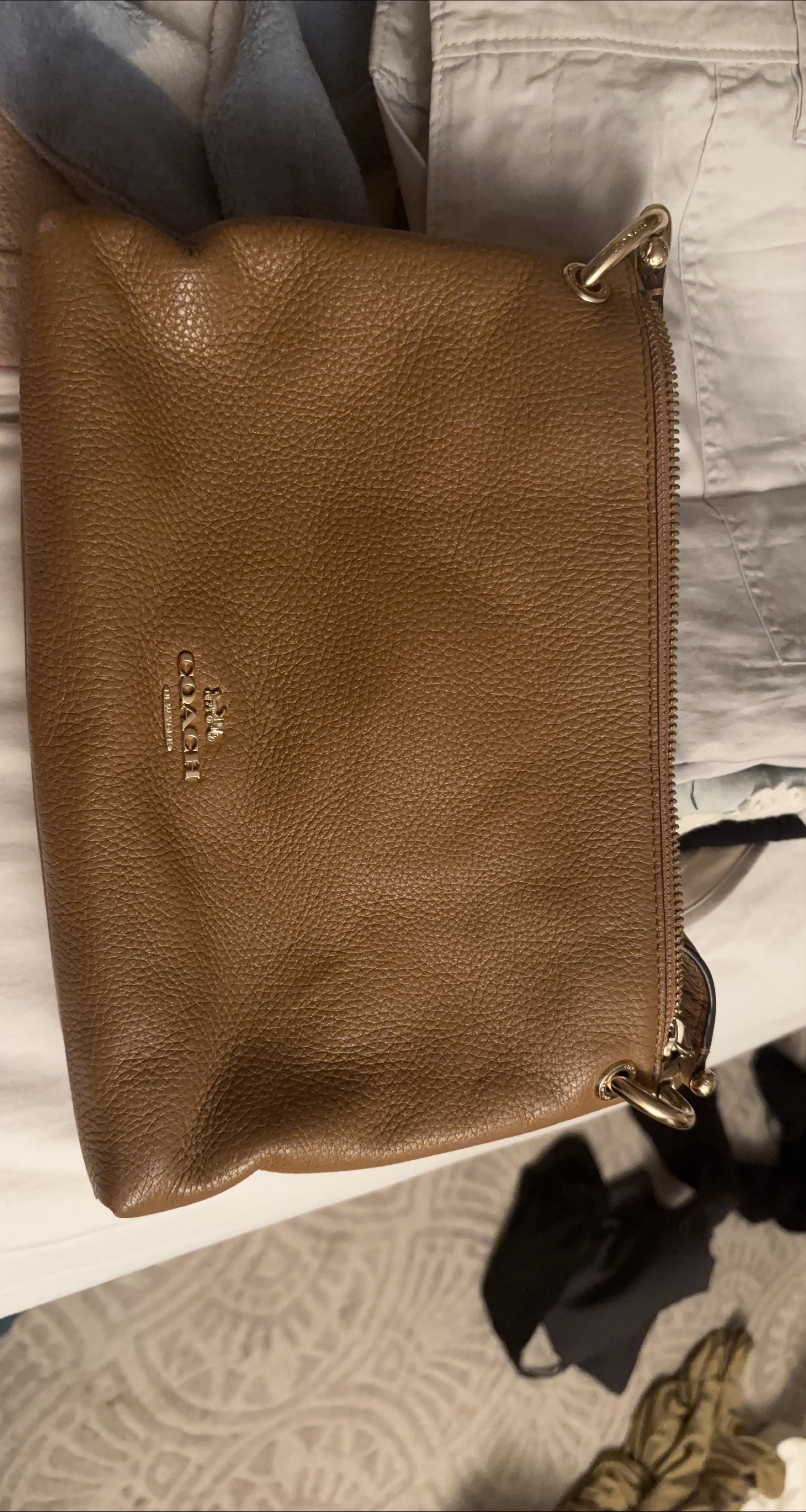 Coach Brown Leather Crossbody Bag thumbnail