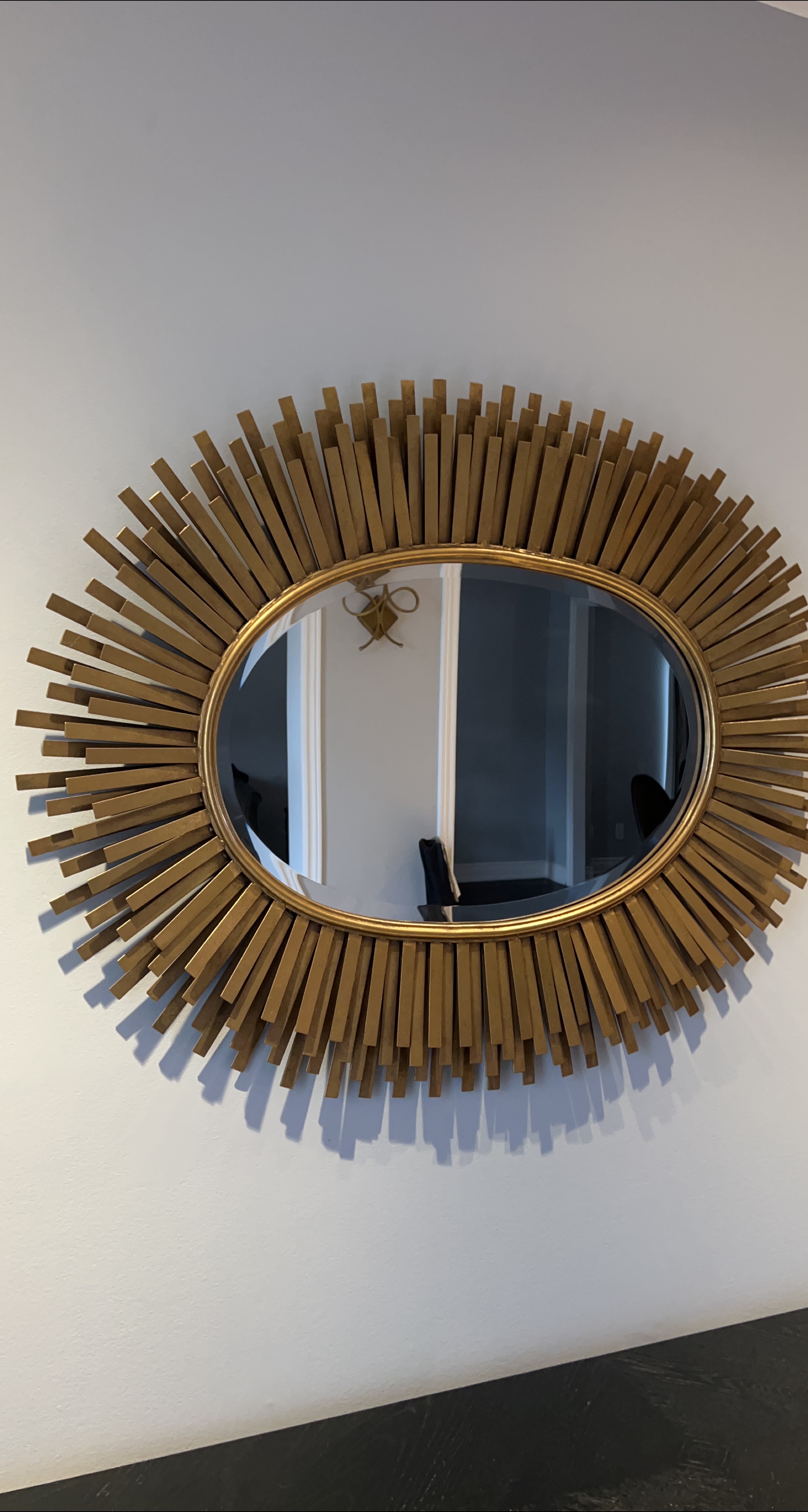 Renwil Sparta- Sunburst Gold Oval Mirror thumbnail