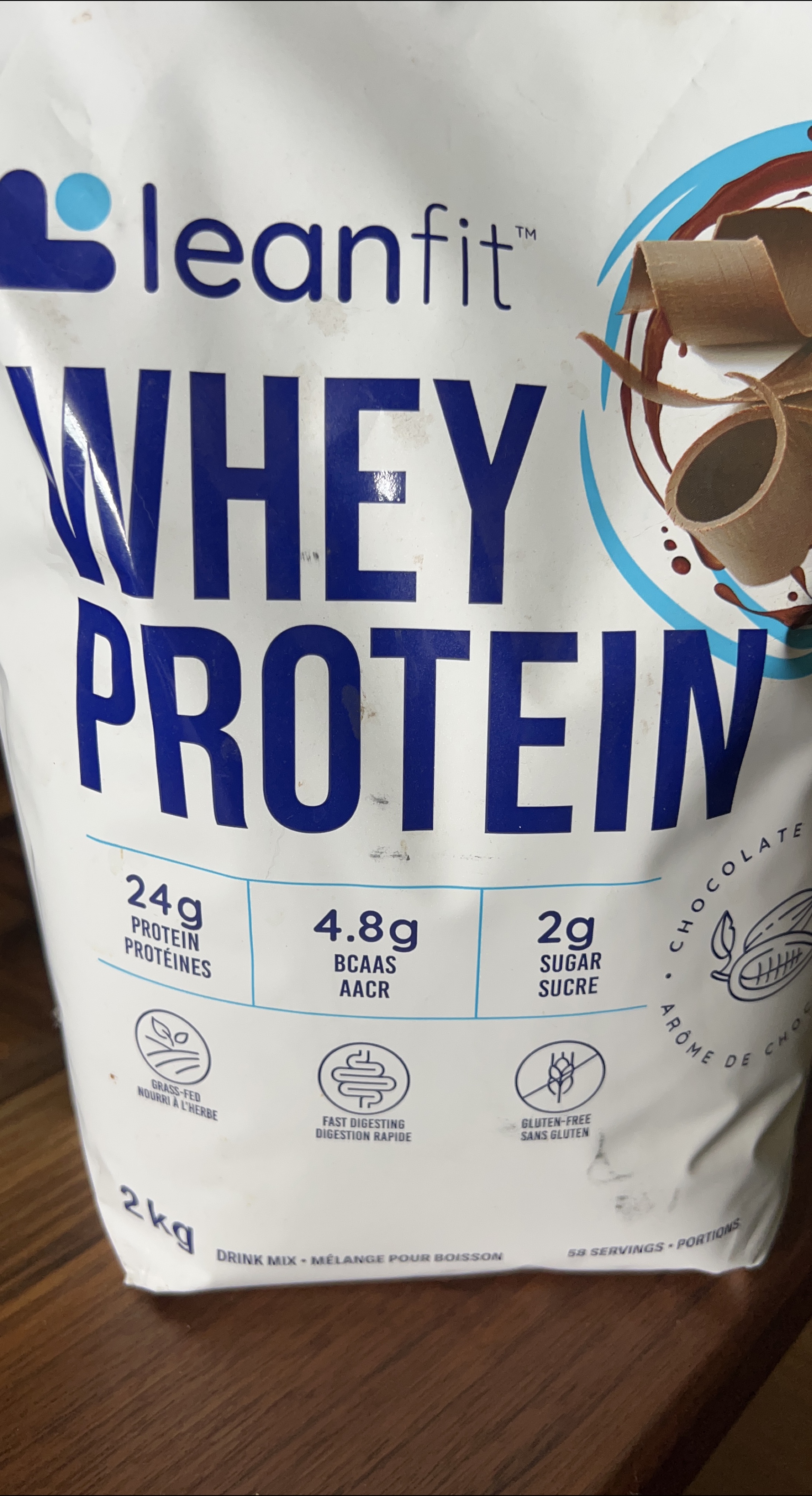 Leanfit Whey Protein - Chocolate, 2kg thumbnail