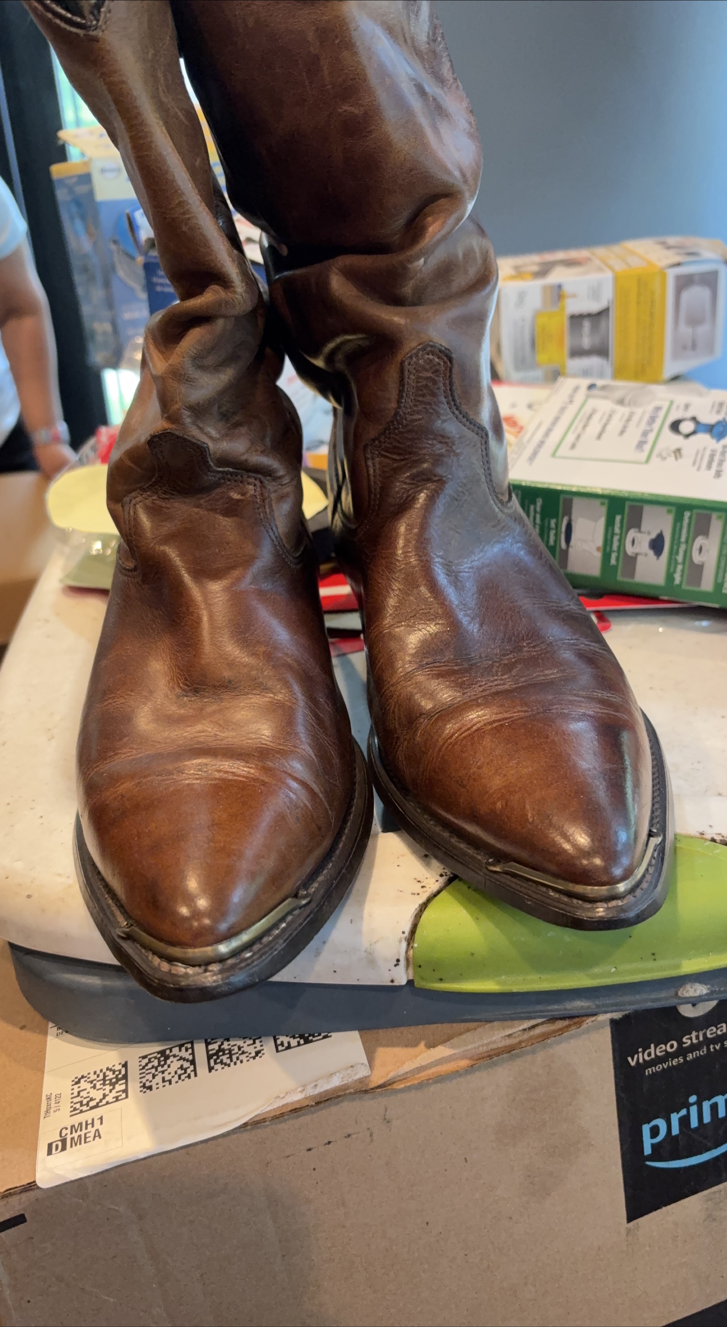 Brown Leather Cowboy Boots thumbnail