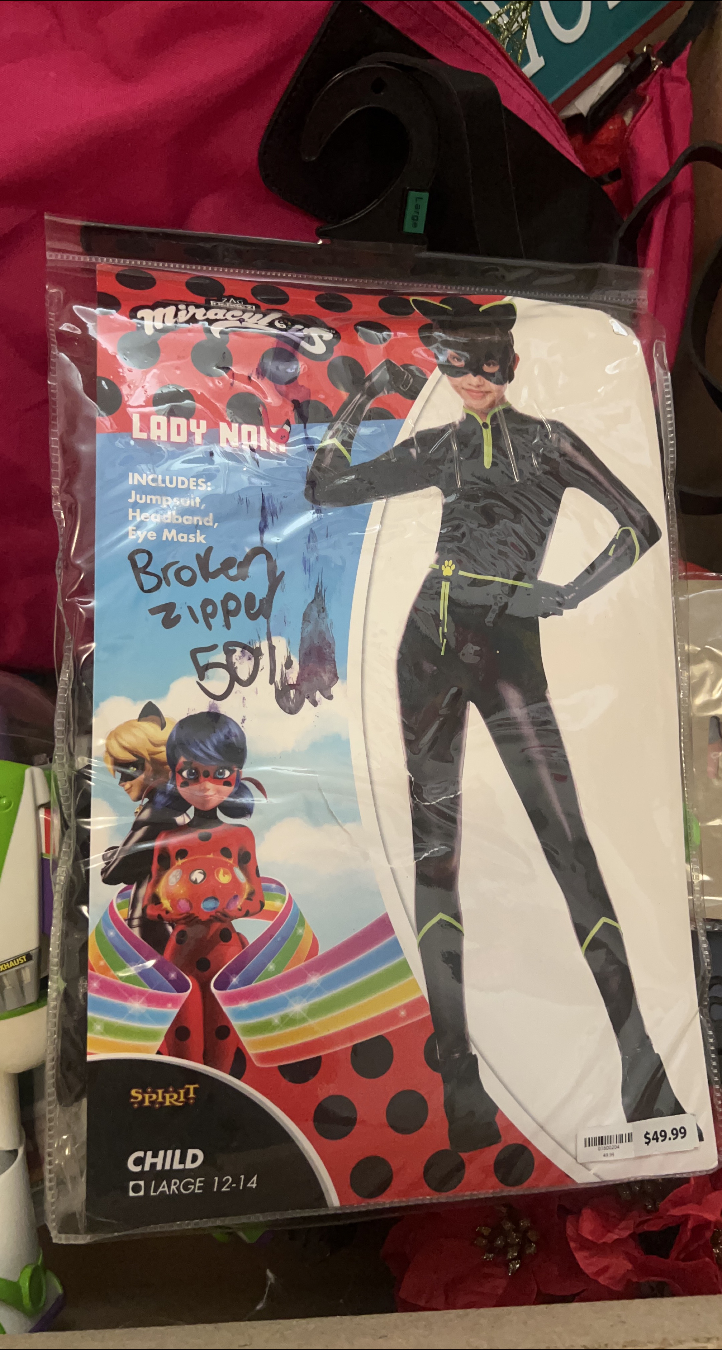 Miraculous Lady Noir Costume - Child Large (12-14) thumbnail