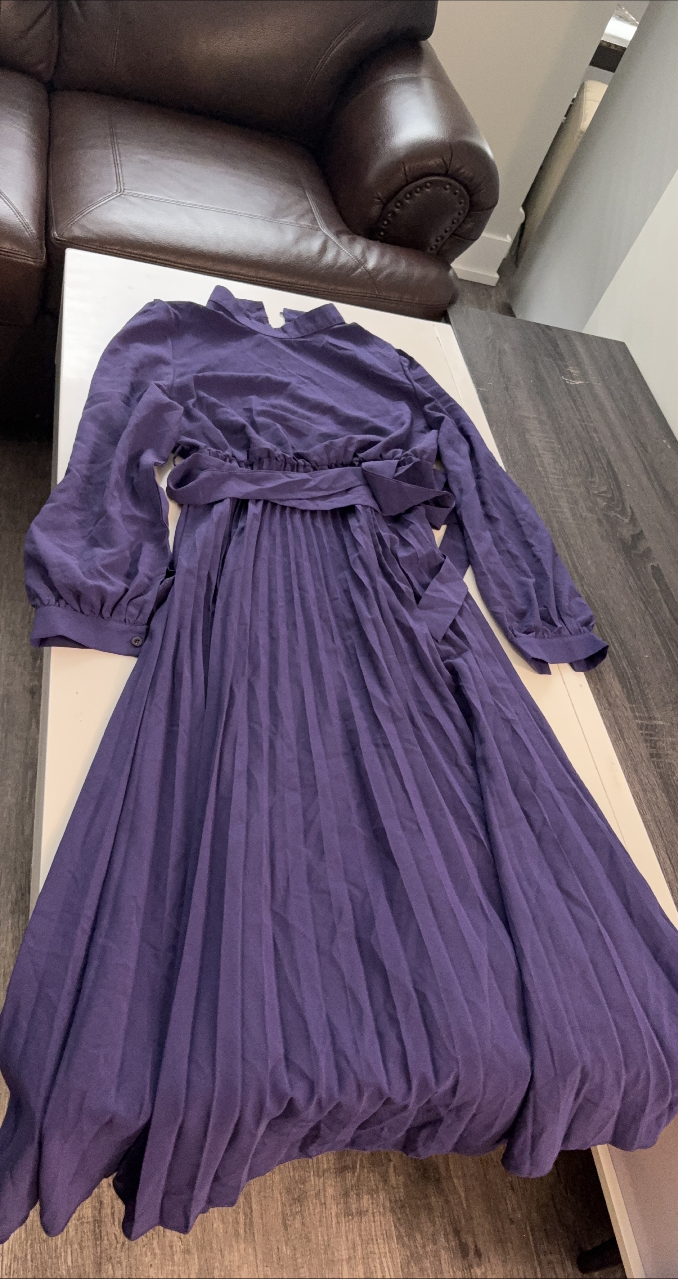 Purple Pleated Dress thumbnail