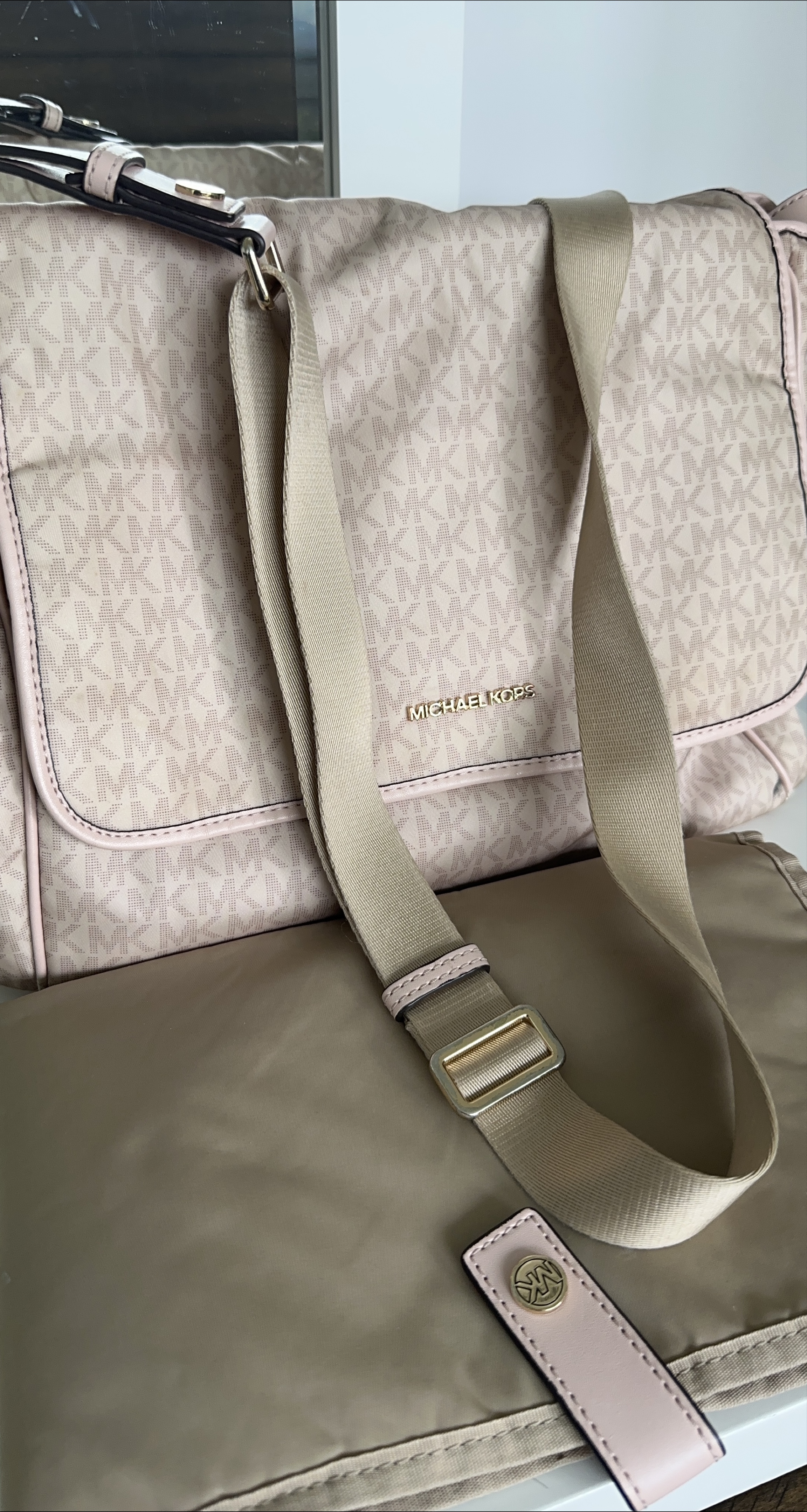 Michael Kors Diaper Bag - Pink MK Print thumbnail