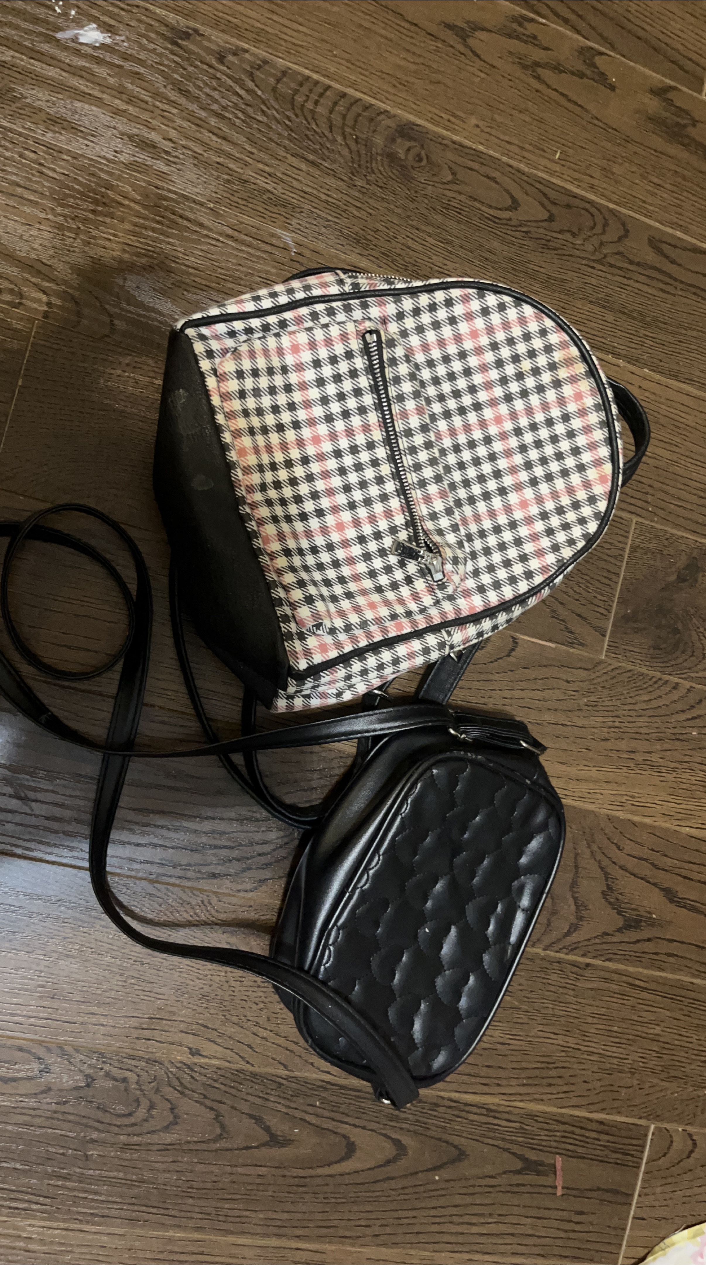 Two Cute Backpacks - Plaid & Black thumbnail