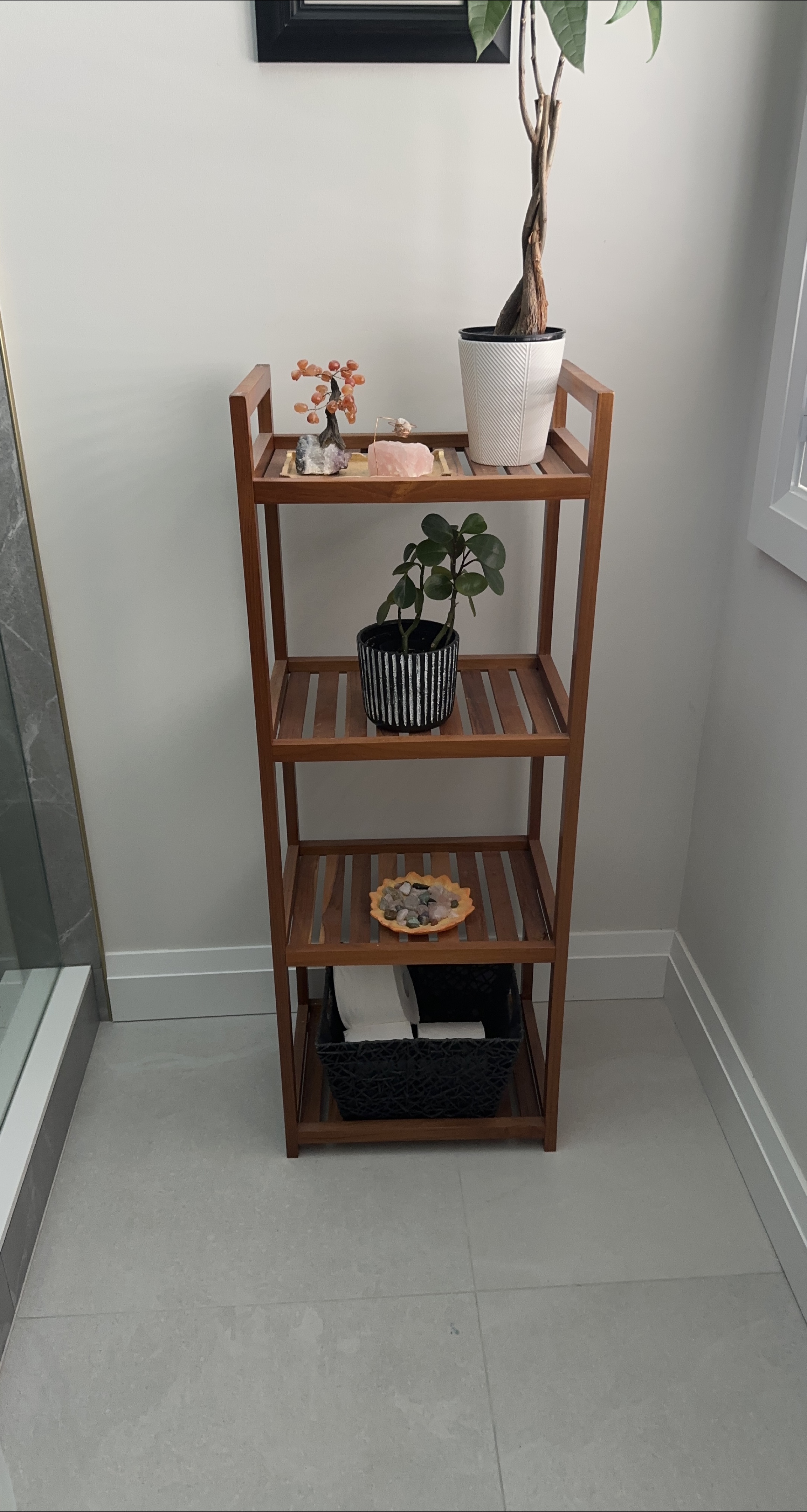 Teak Wooden Shelf Rack thumbnail
