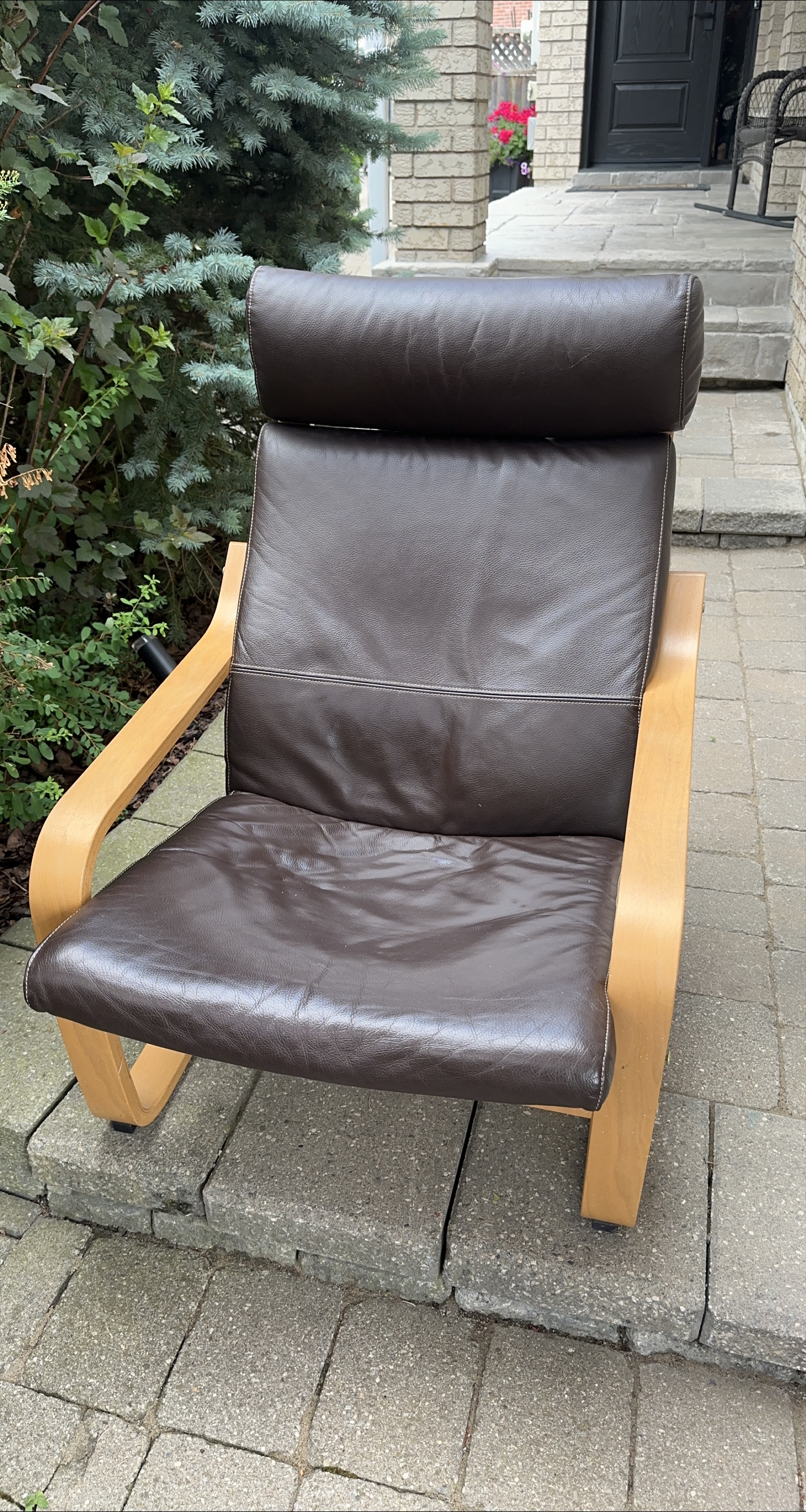 Brown Leather IKEA Armchair thumbnail