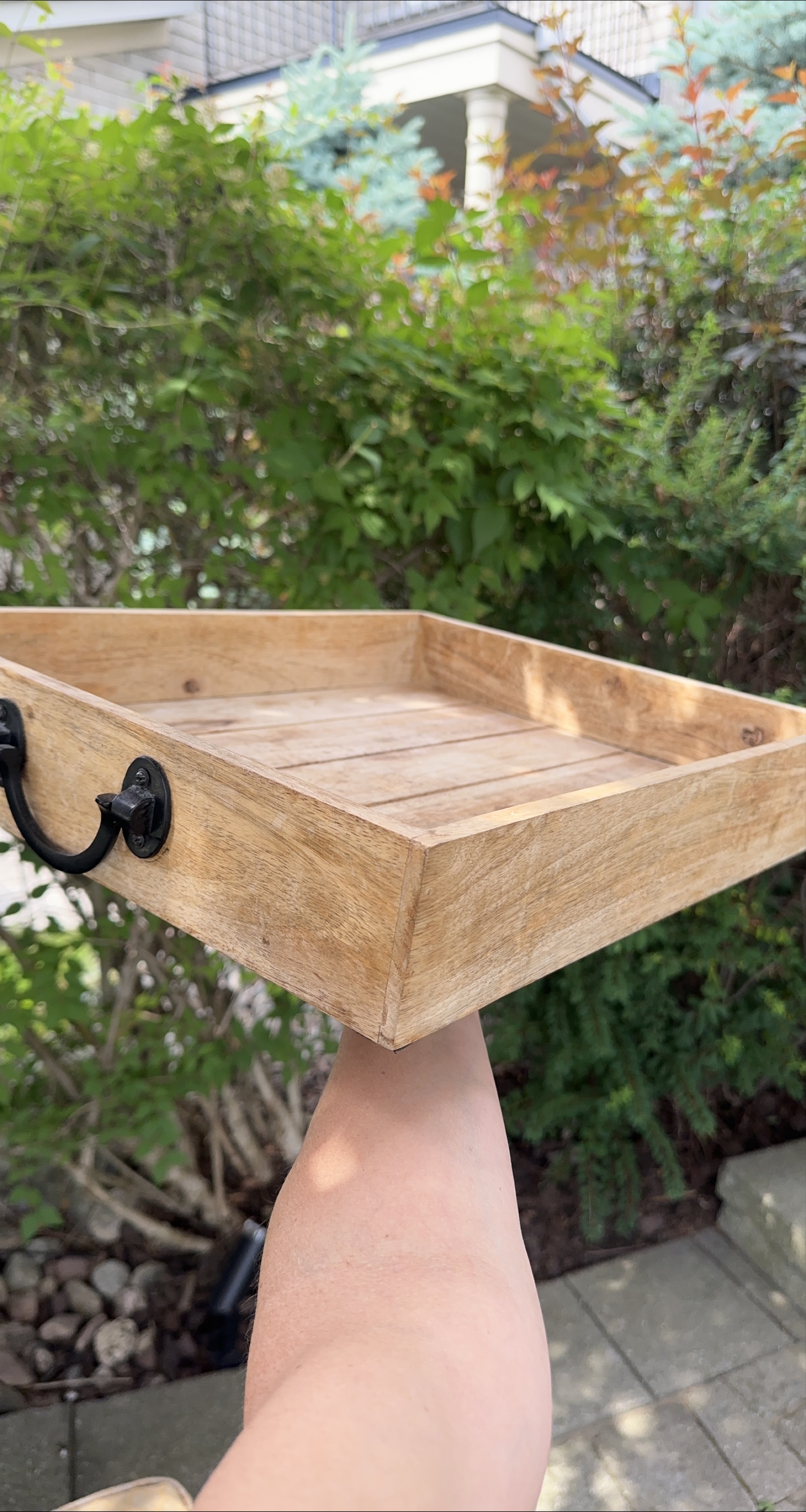Wooden Serving Tray with Handles thumbnail