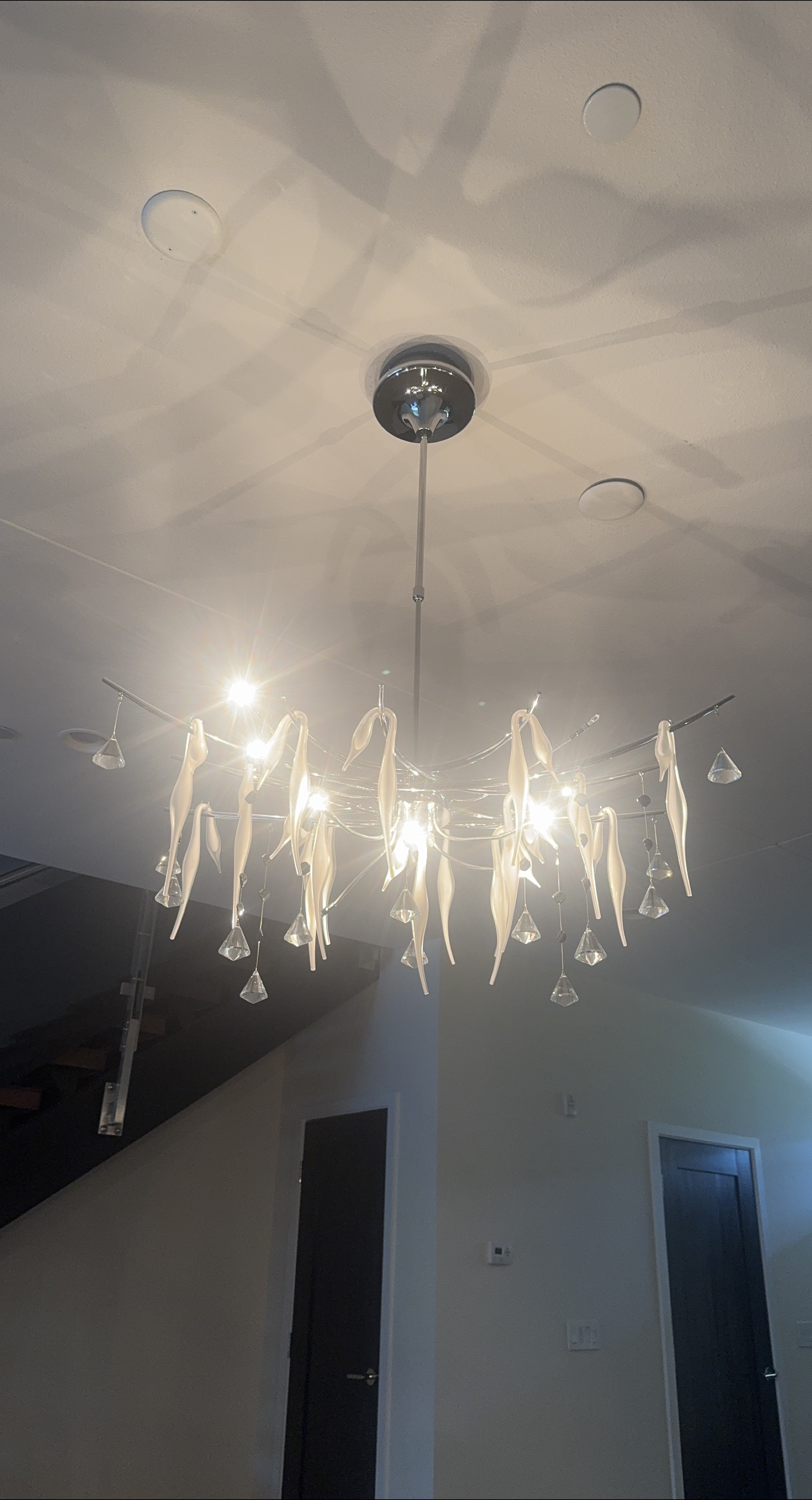 Modern Chandelier with Glass Accents thumbnail