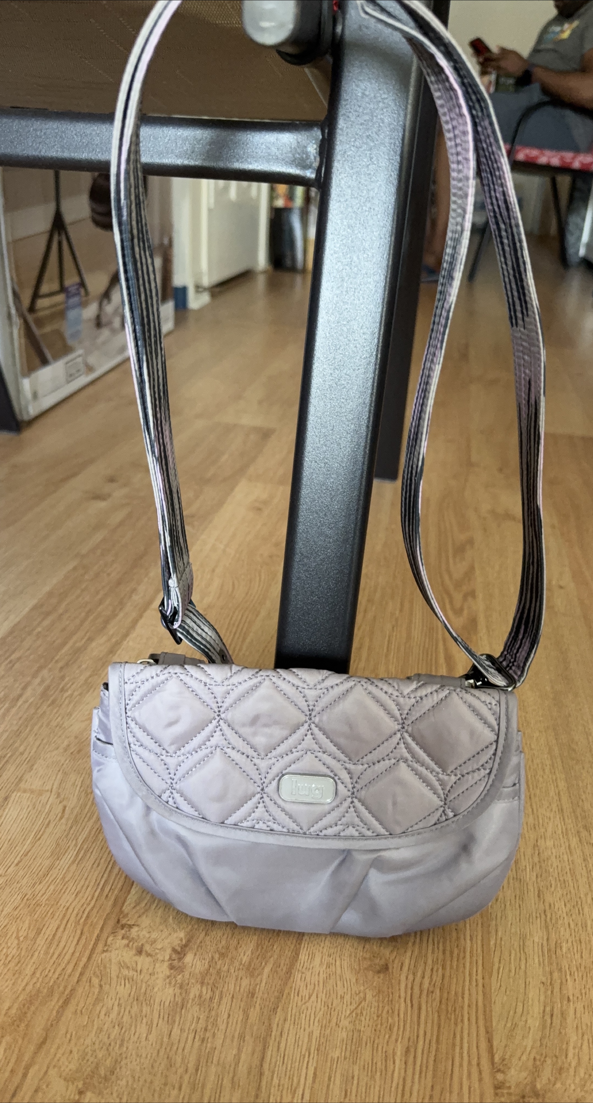 Lug Quilted Crossbody Bag - Lilac thumbnail