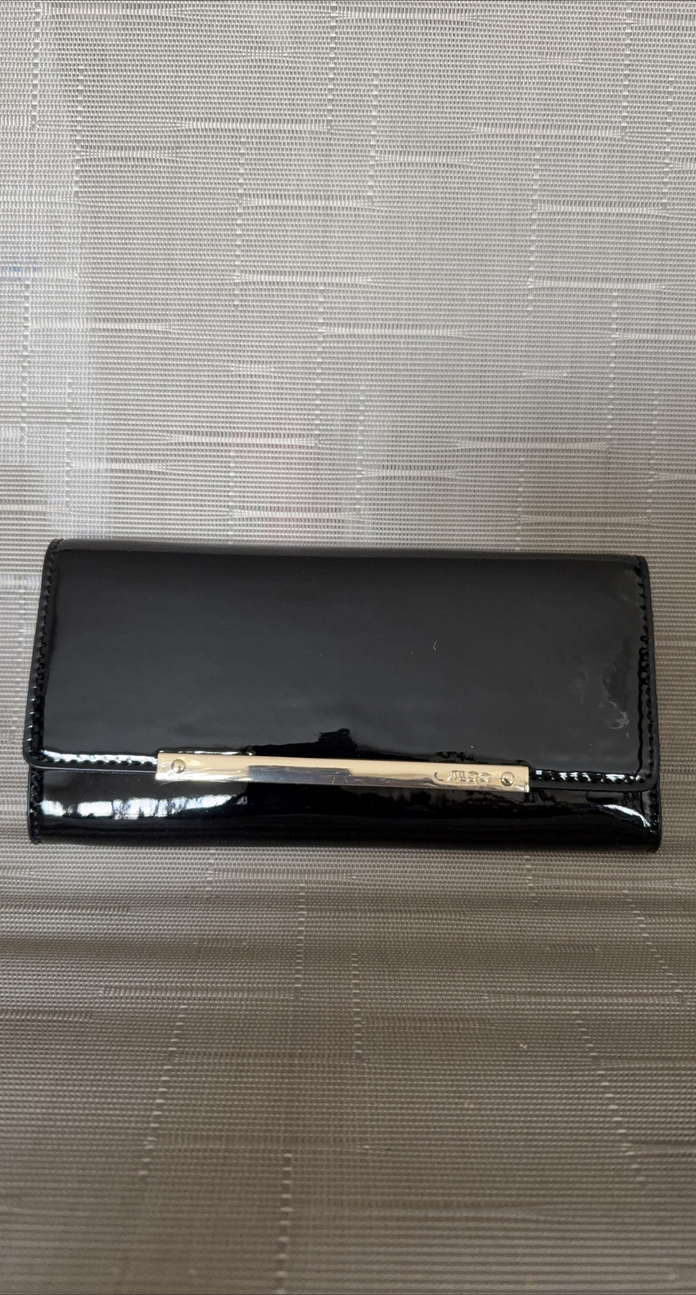 ALDO Black Patent Leather Wallet thumbnail