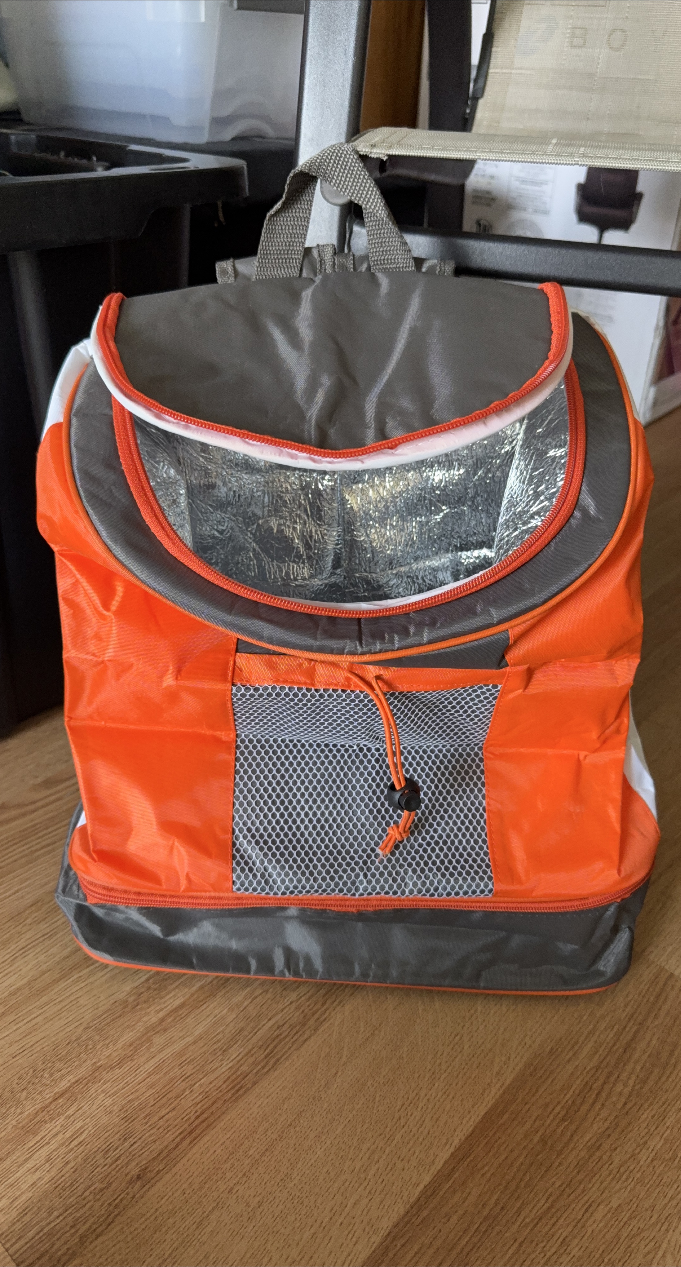 Orange & Grey Insulated Lunch Bag thumbnail
