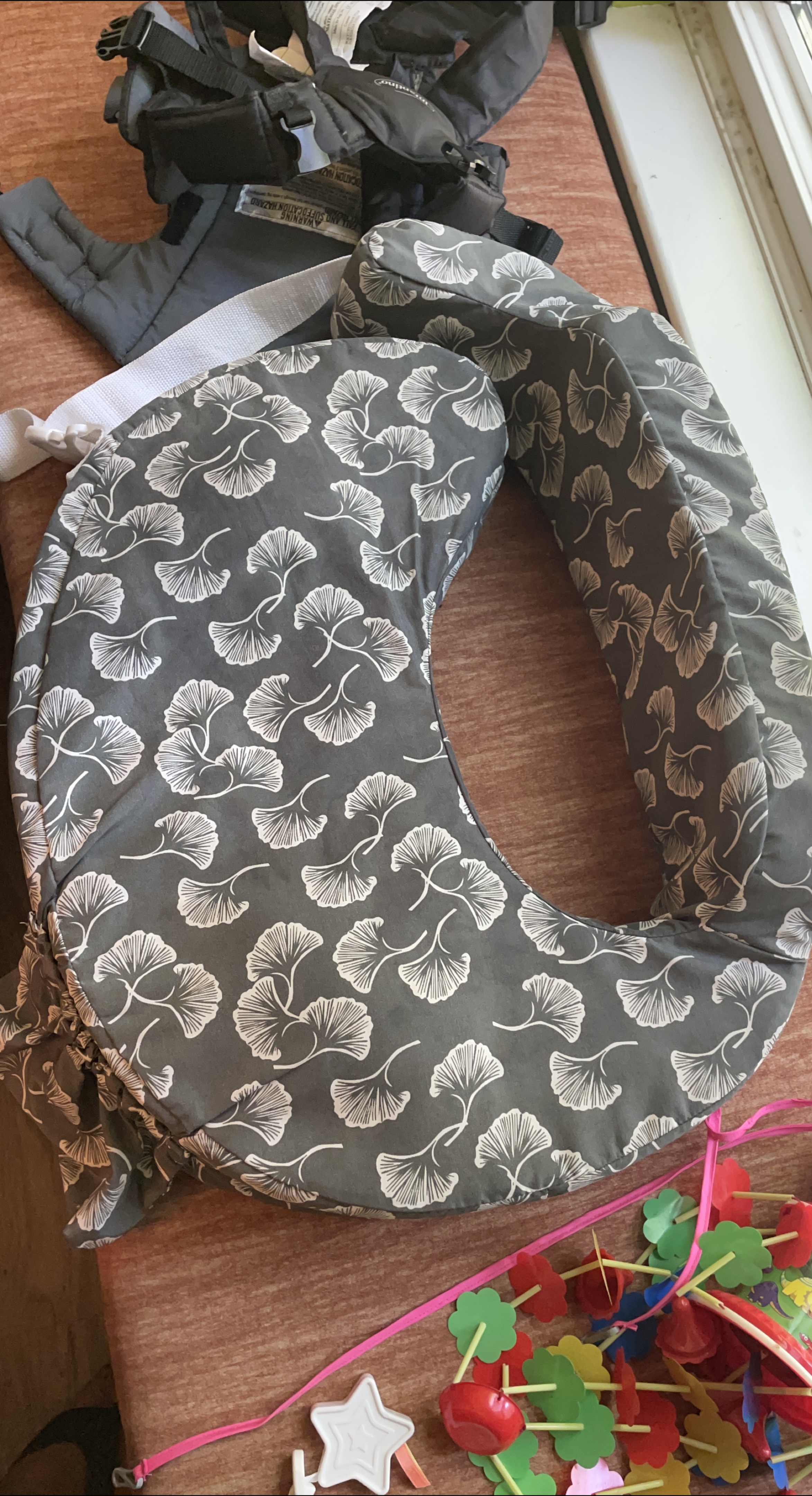 Boppy Nursing Pillow - Grey Floral thumbnail